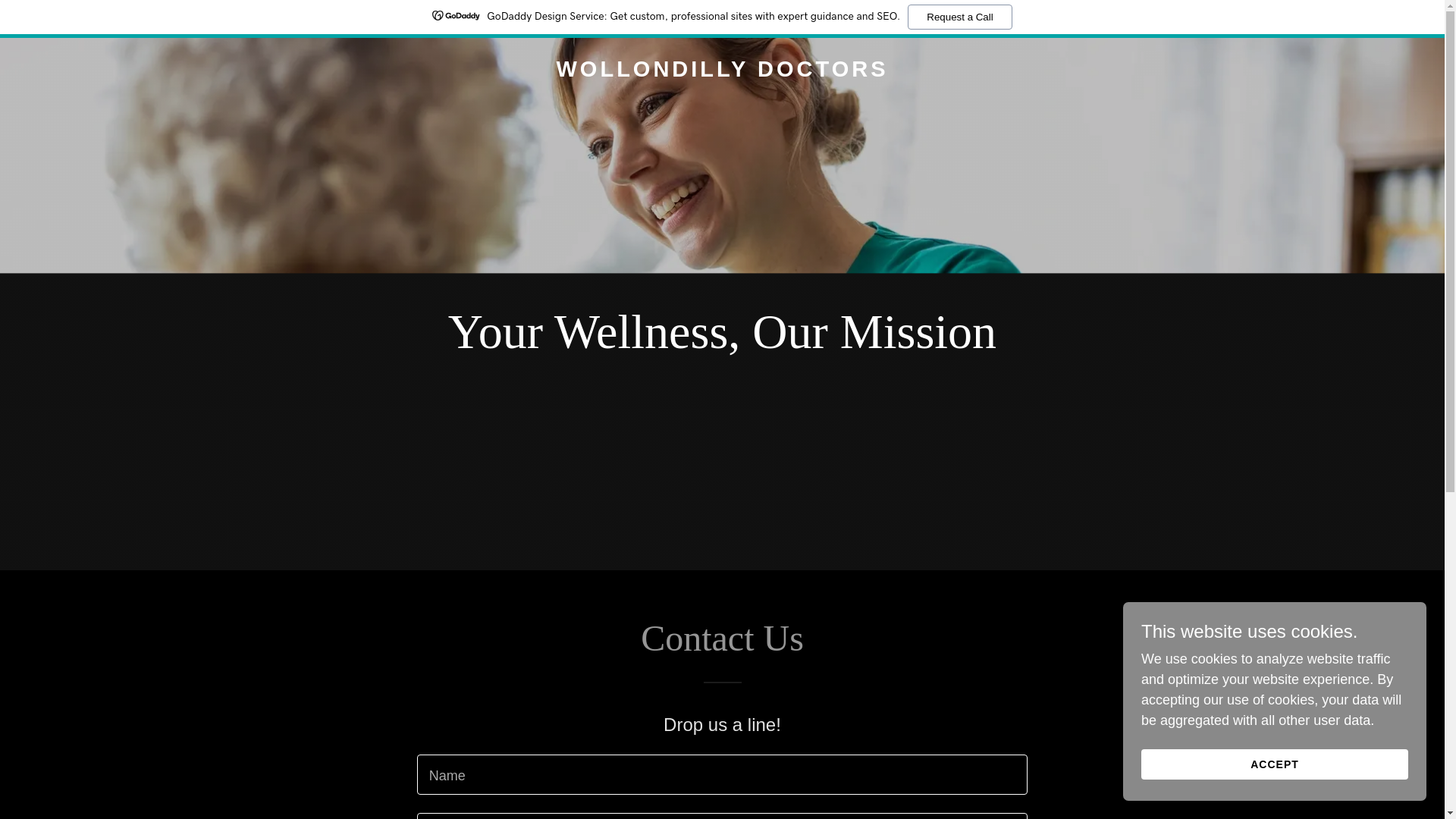 website screenshot of https://wollondillydoctors.com.au/
