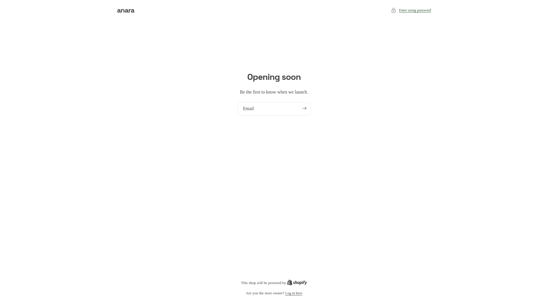 website screenshot of https://tryanara.com/