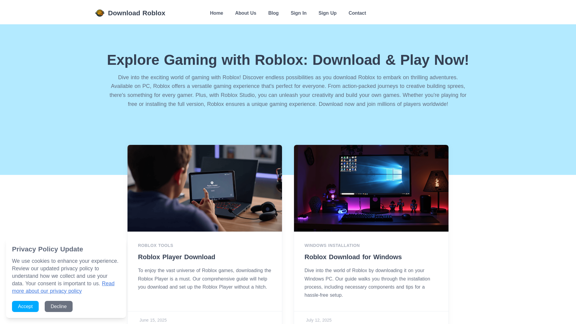 website screenshot of https://robloxpc.mex.com