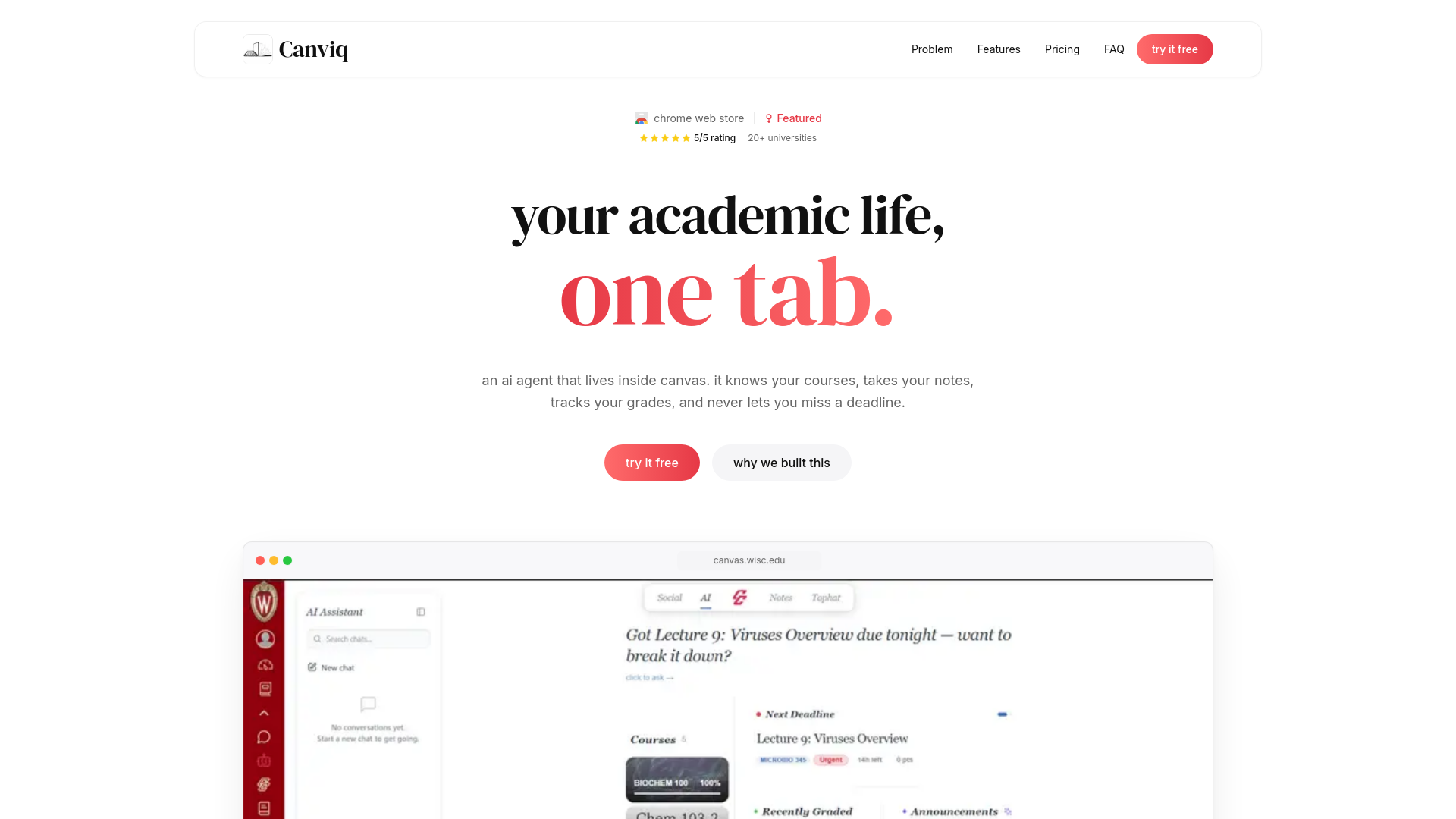 website screenshot of https://canviq.co/
