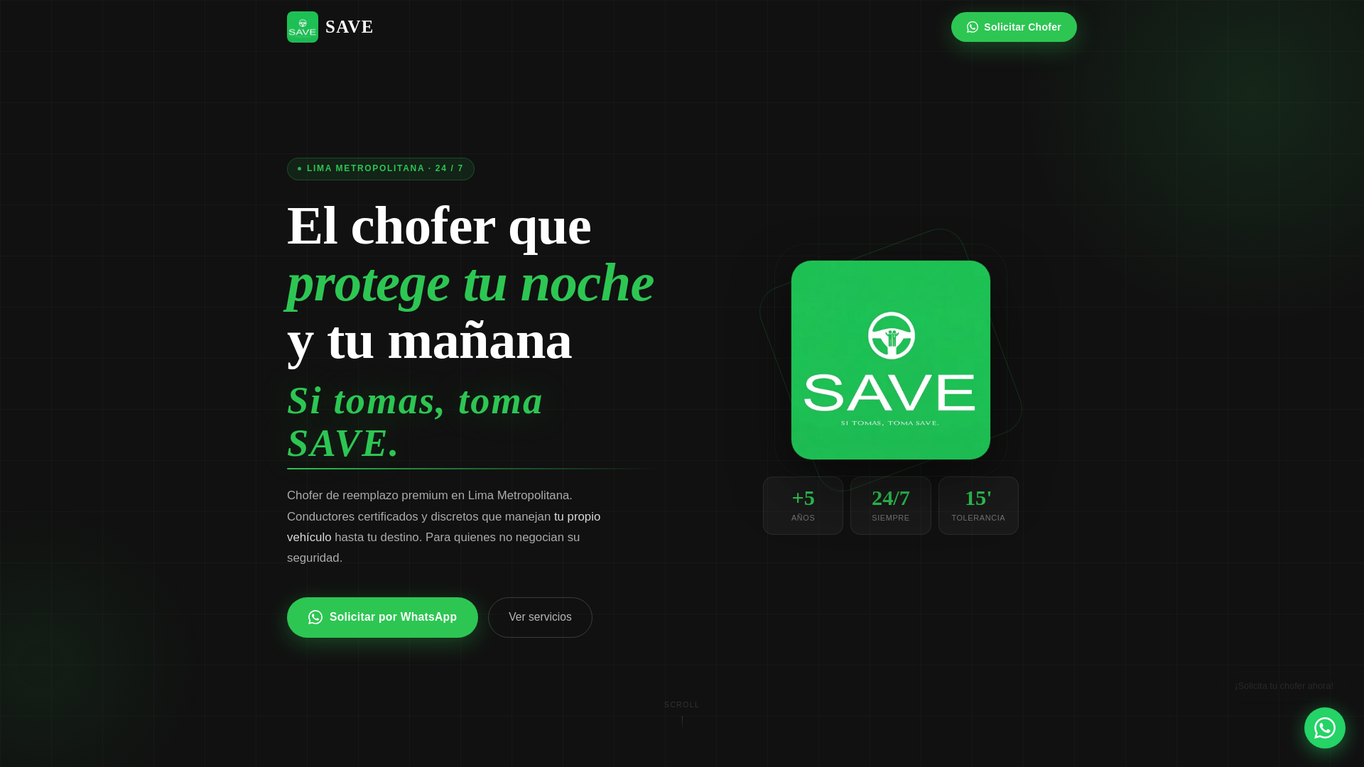 website screenshot of https://tomasave.com/