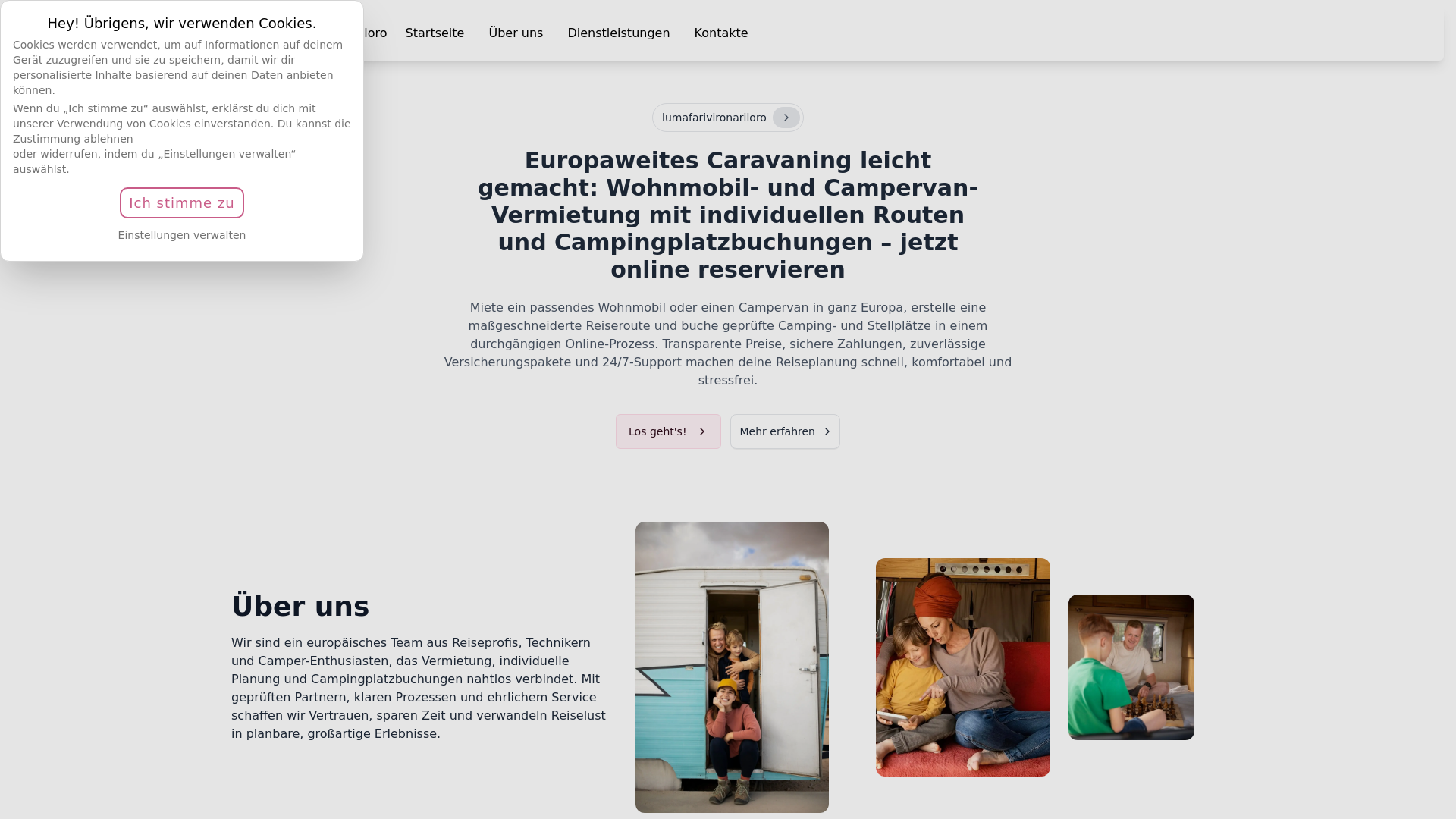 website screenshot of https://lumafarivironariloro.click/