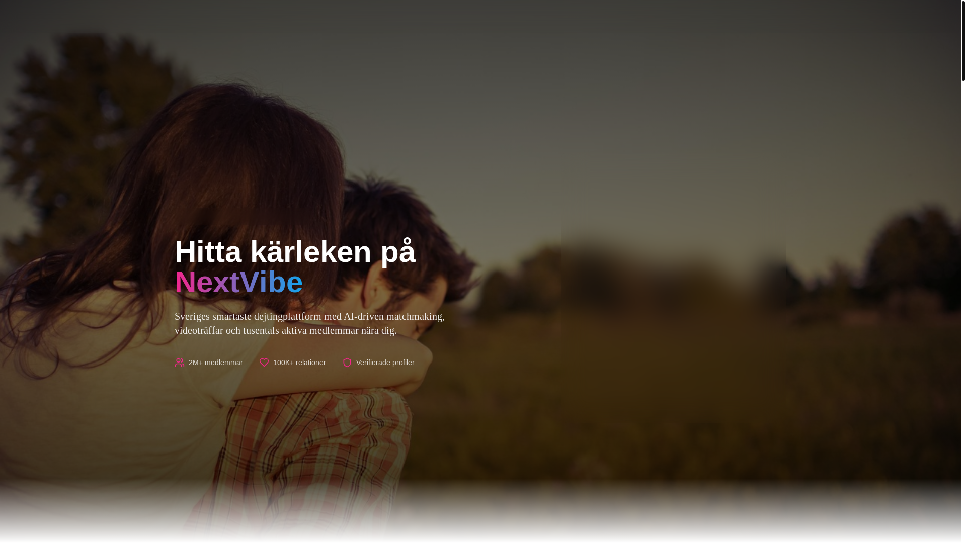 website screenshot of https://nextvibe.se/