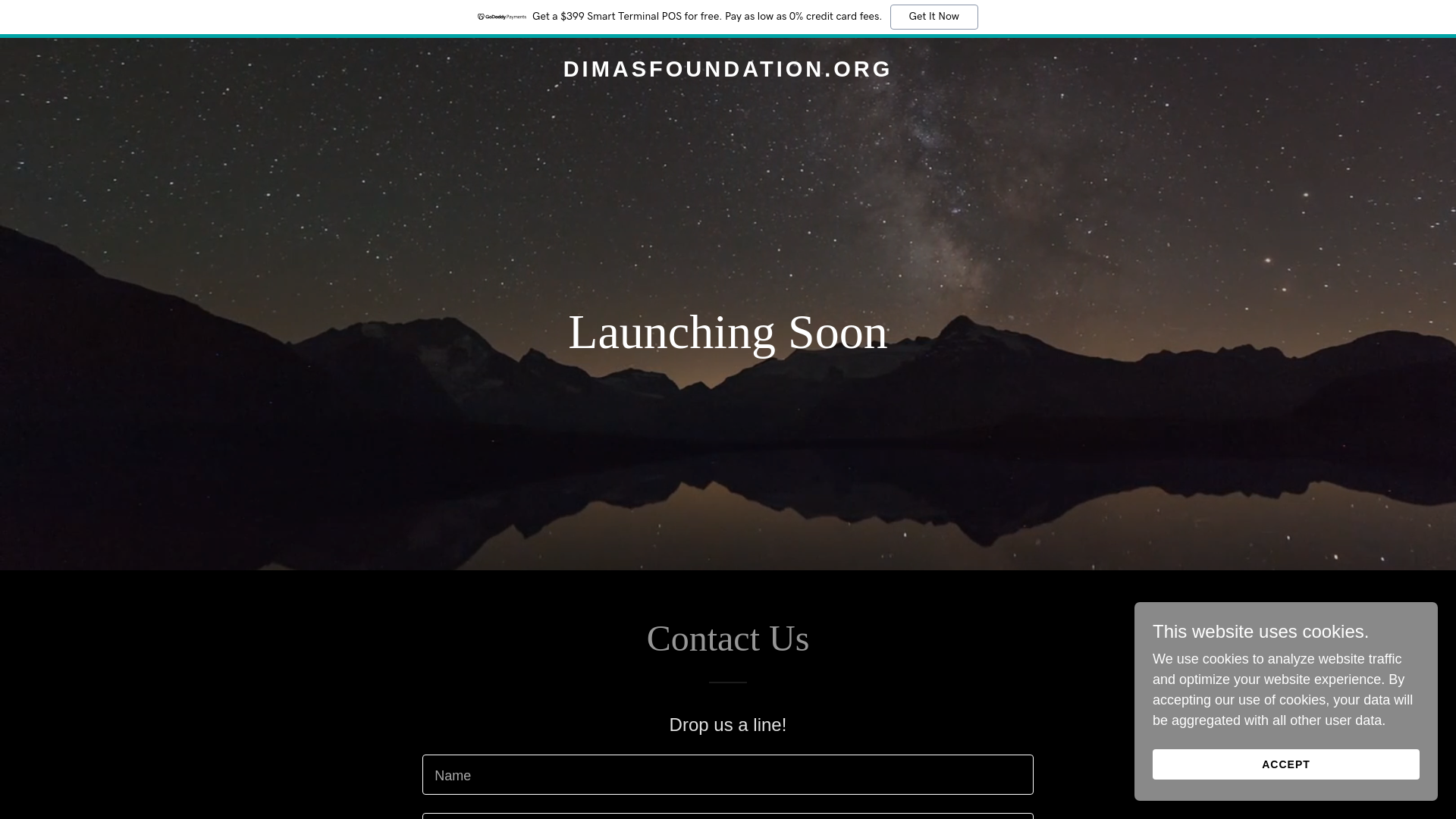 website screenshot of https://dimasfoundation.org/