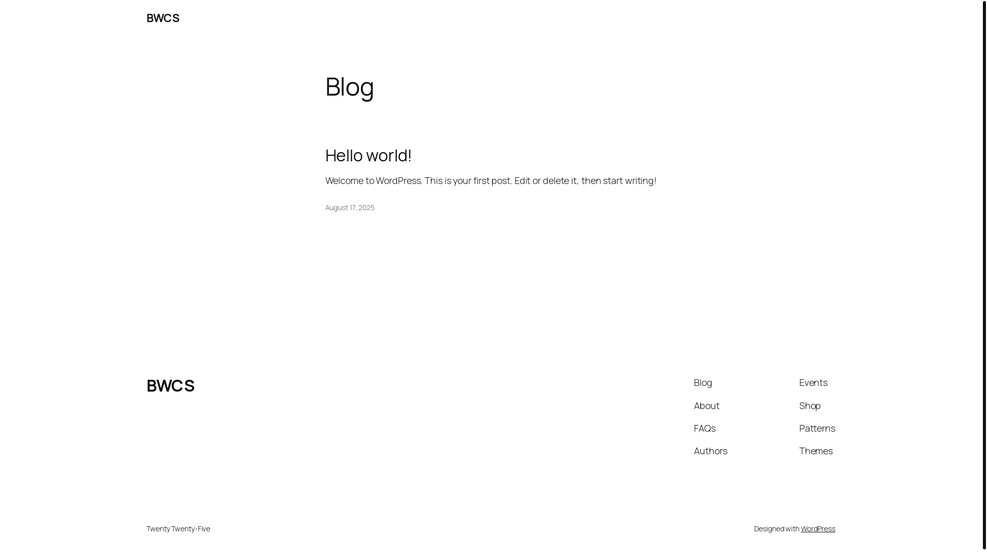 website screenshot of https://thebwcs.com/