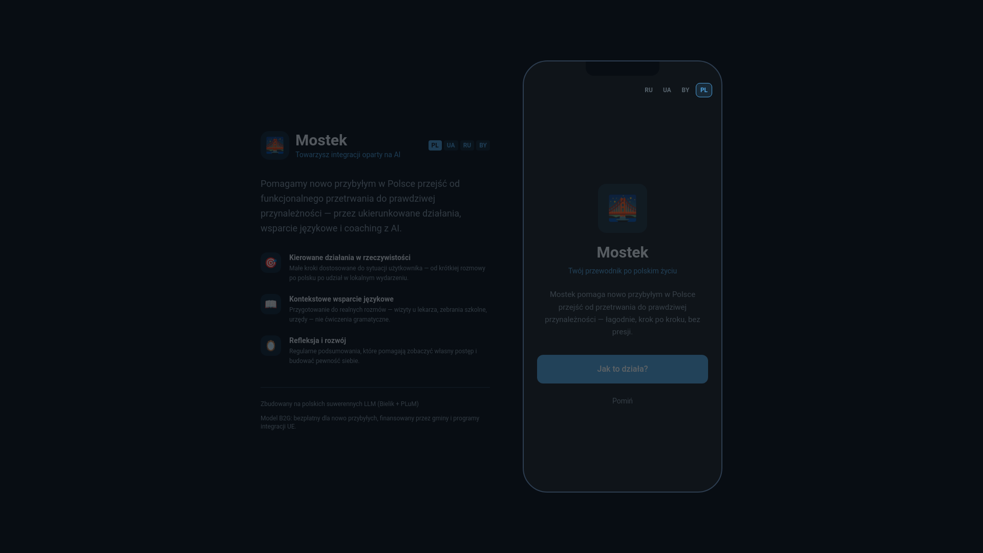 website screenshot of https://mostek.app