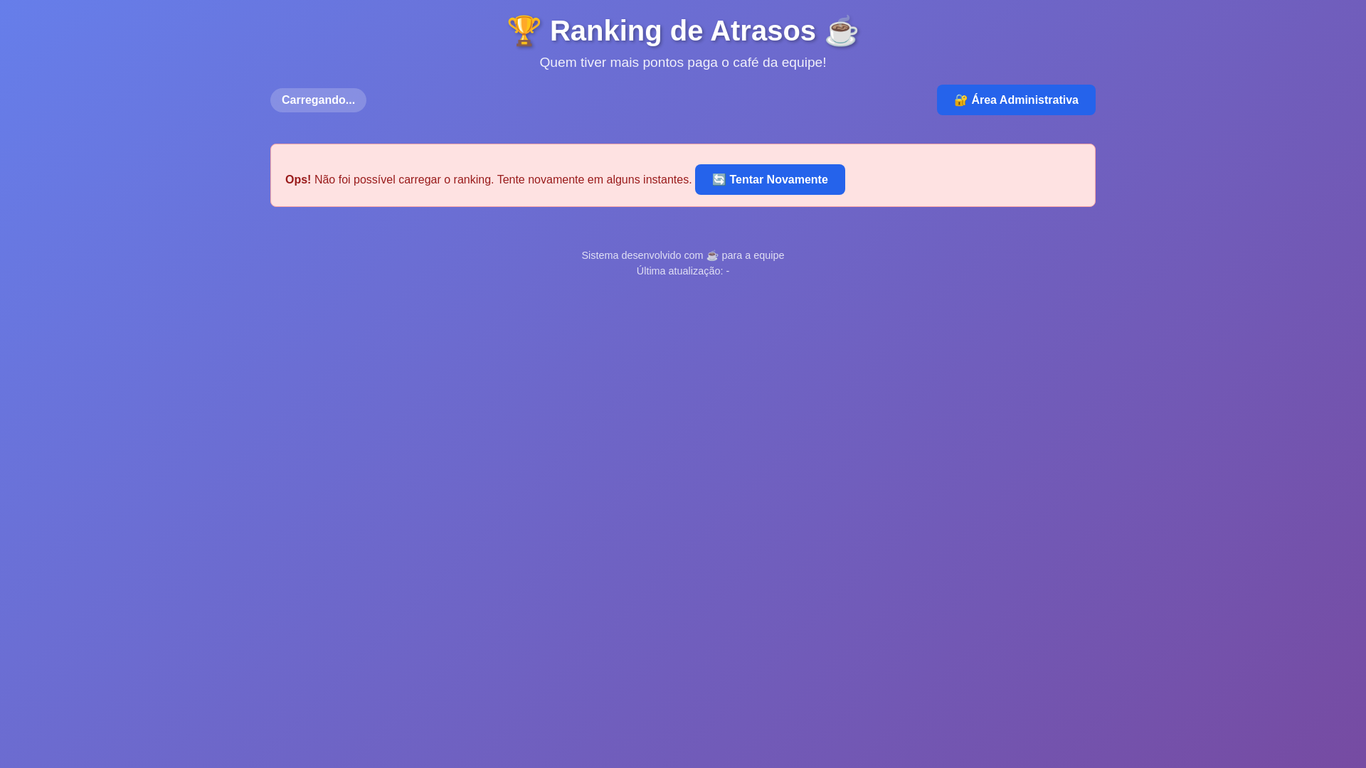 website screenshot of https://sistema-atrasos.pages.dev/