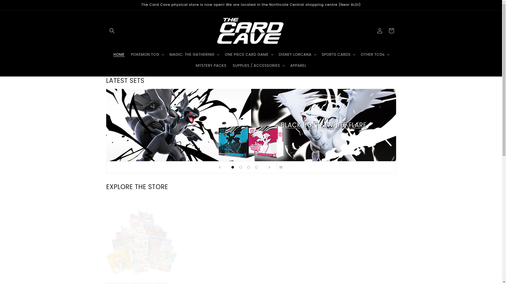 website screenshot of https://thecardcave.online/