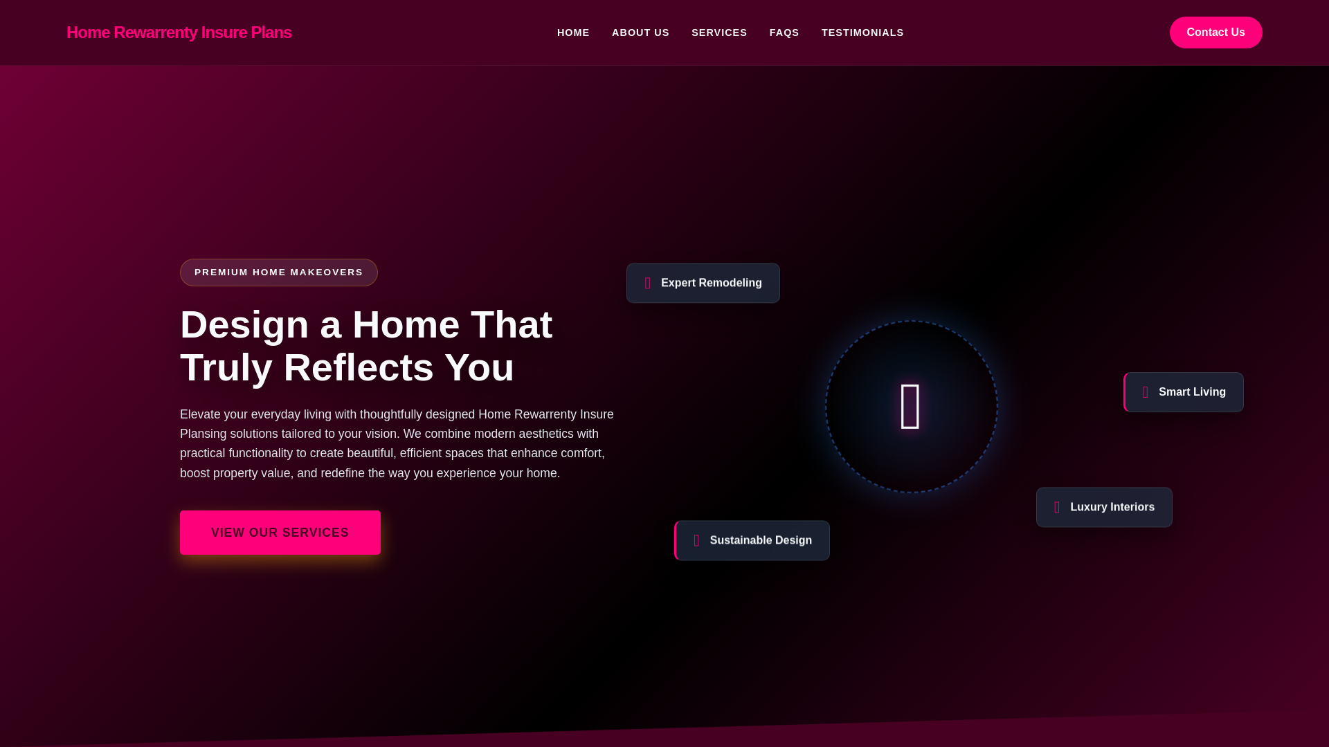 website screenshot of https://homerewarrentyinsureplans.info/