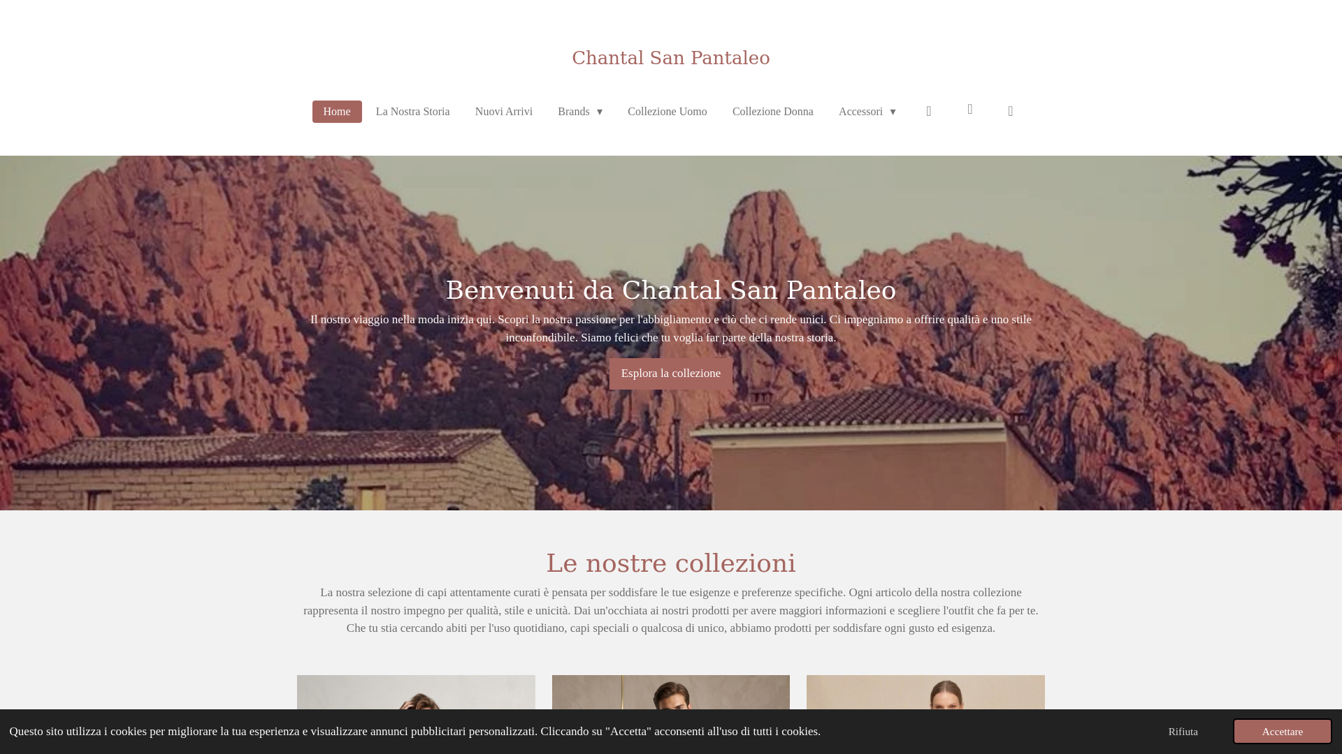 website screenshot of https://chantalsanpantaleo.it/