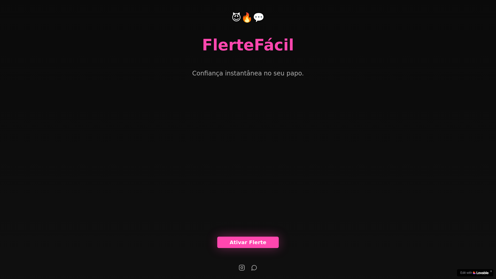 website screenshot of https://flertefacil.com.br/