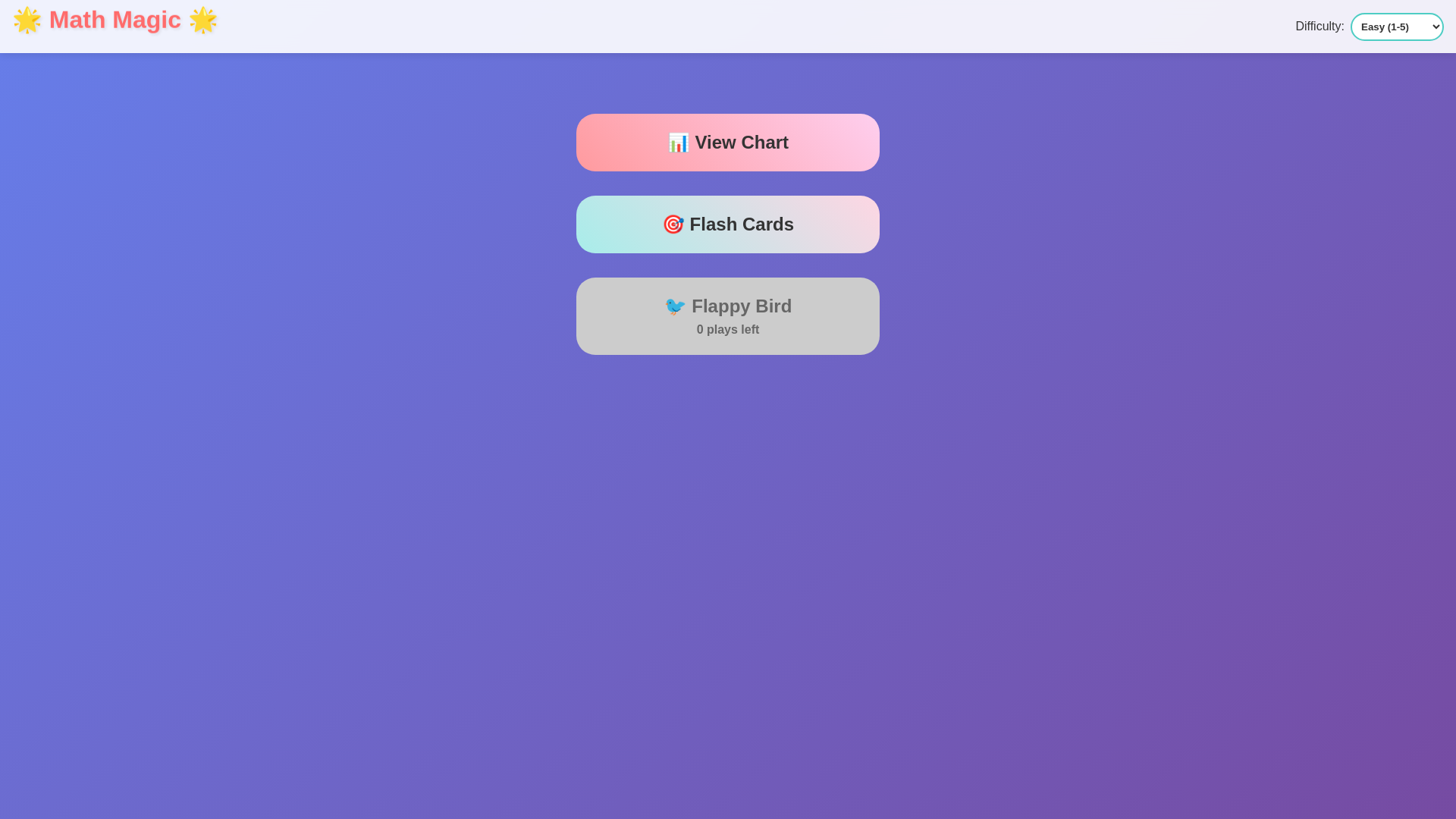 website screenshot of https://math-game-multiplication.pages.dev/