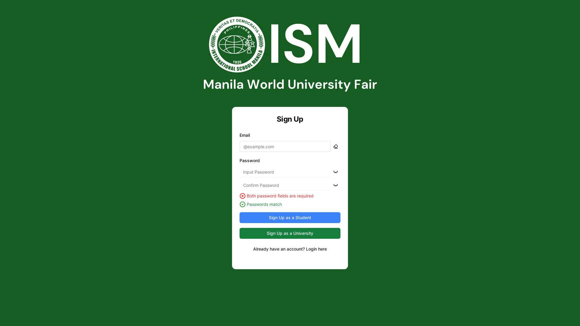 website screenshot of https://ismanilafair.com/