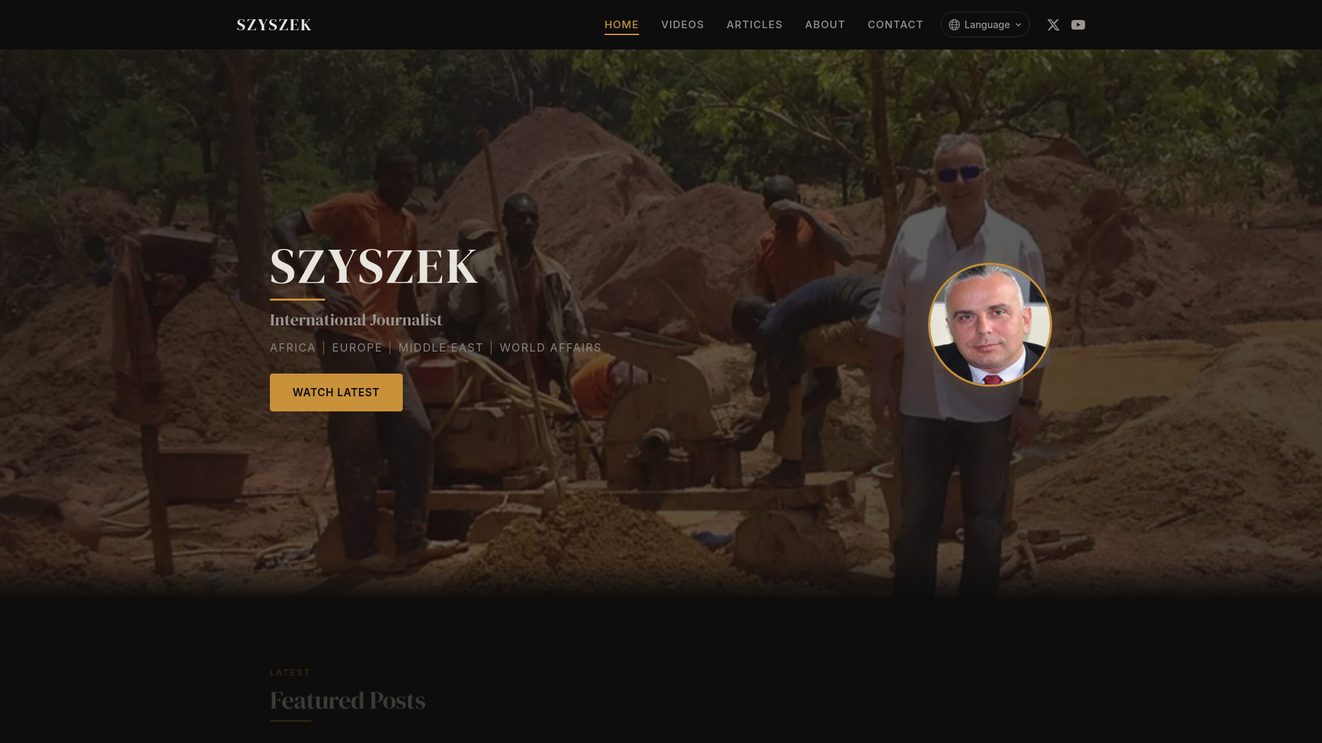 website screenshot of https://szyszek-website.pages.dev/