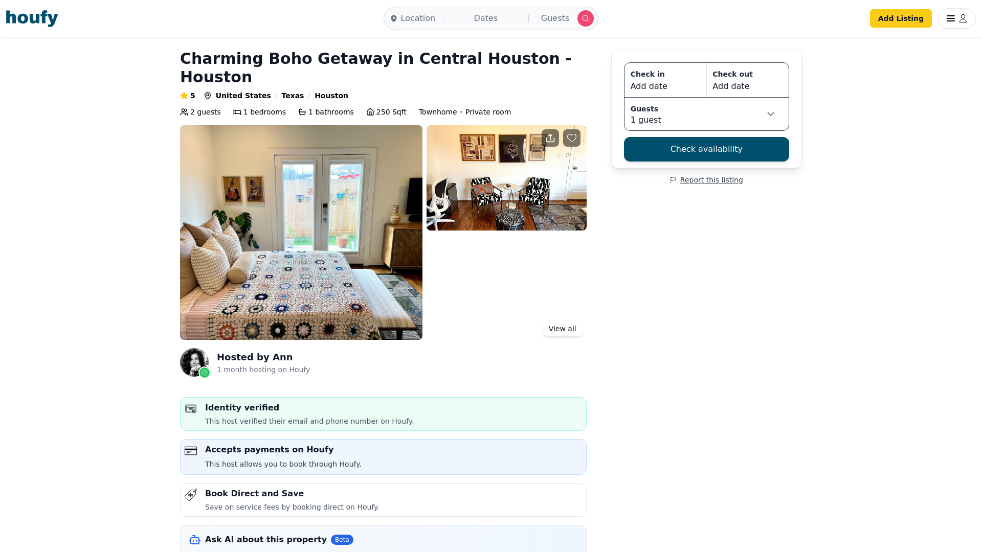 website screenshot of https://westendboho.com/