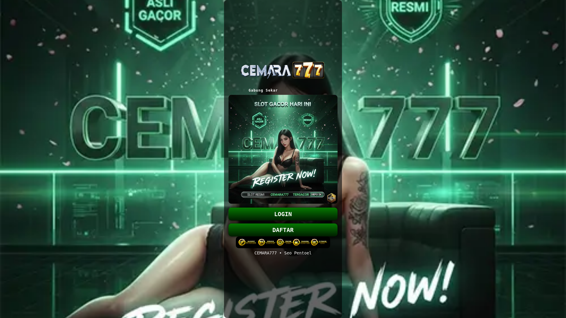 website screenshot of https://idibangkabarat-ampcemara777.pages.dev/