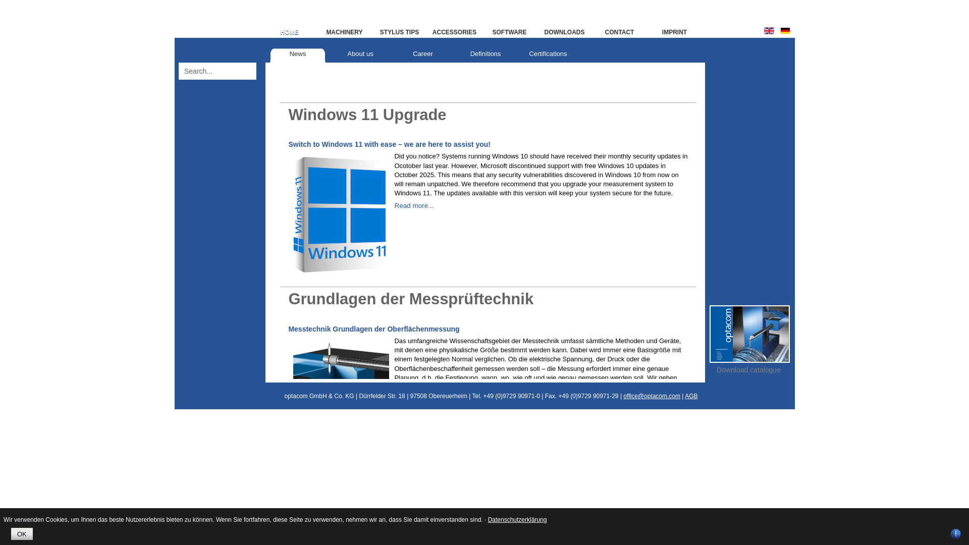 website screenshot of https://optacom.info/