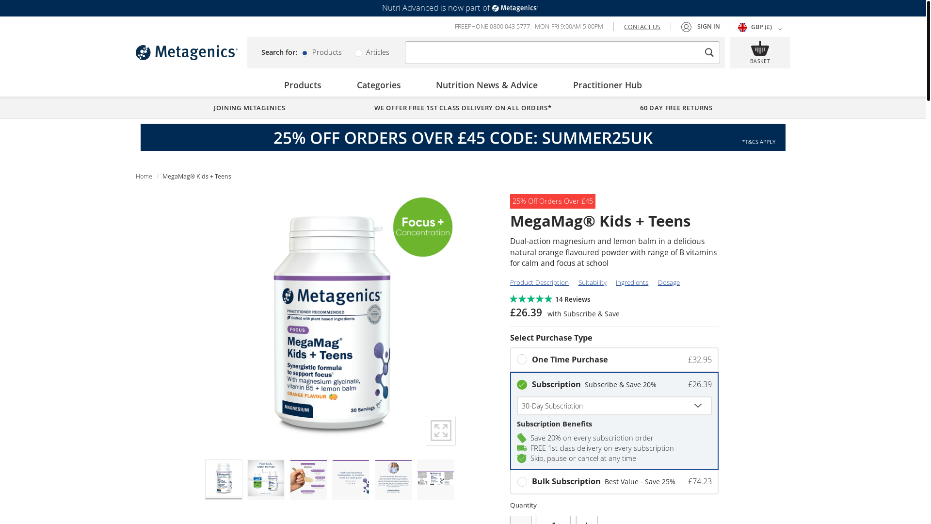 website screenshot of https://www.metagenics.co.uk/megamag-kids-teens-magnesium-powder.html