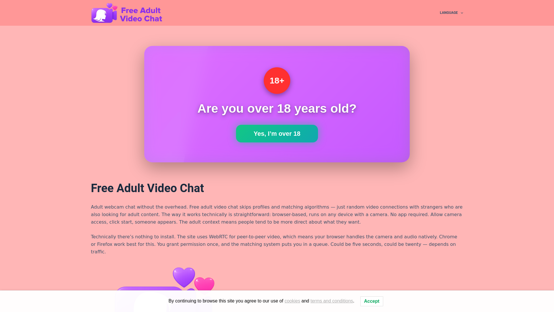 website screenshot of https://free-adultvideochat.com/