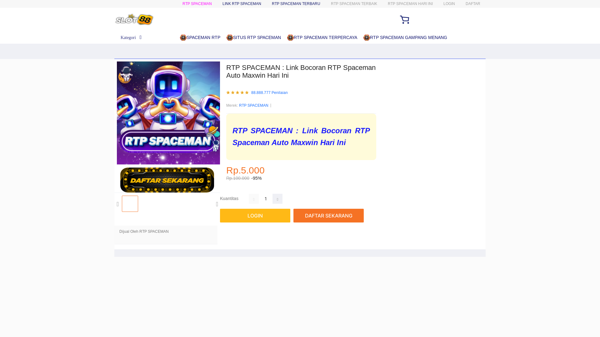 website screenshot of https://rtpspaceman.pages.dev/
