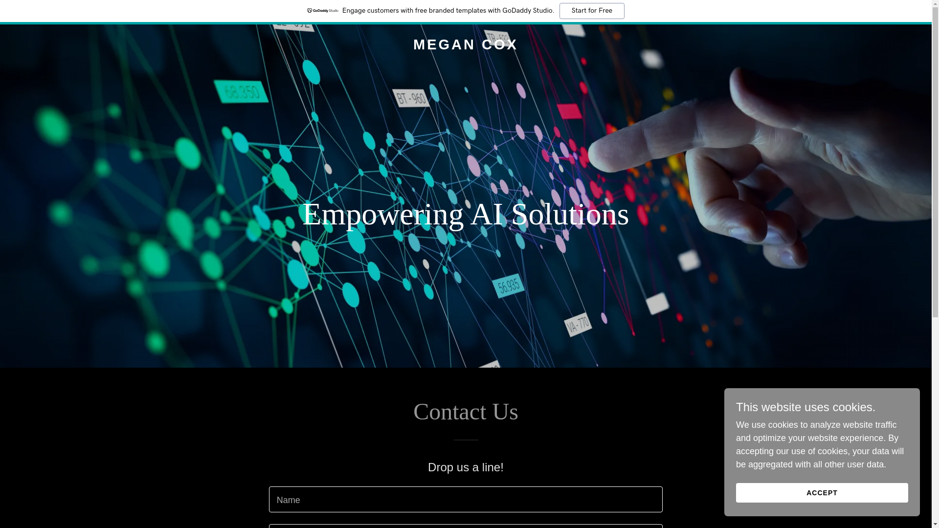website screenshot of https://megancox.ai/