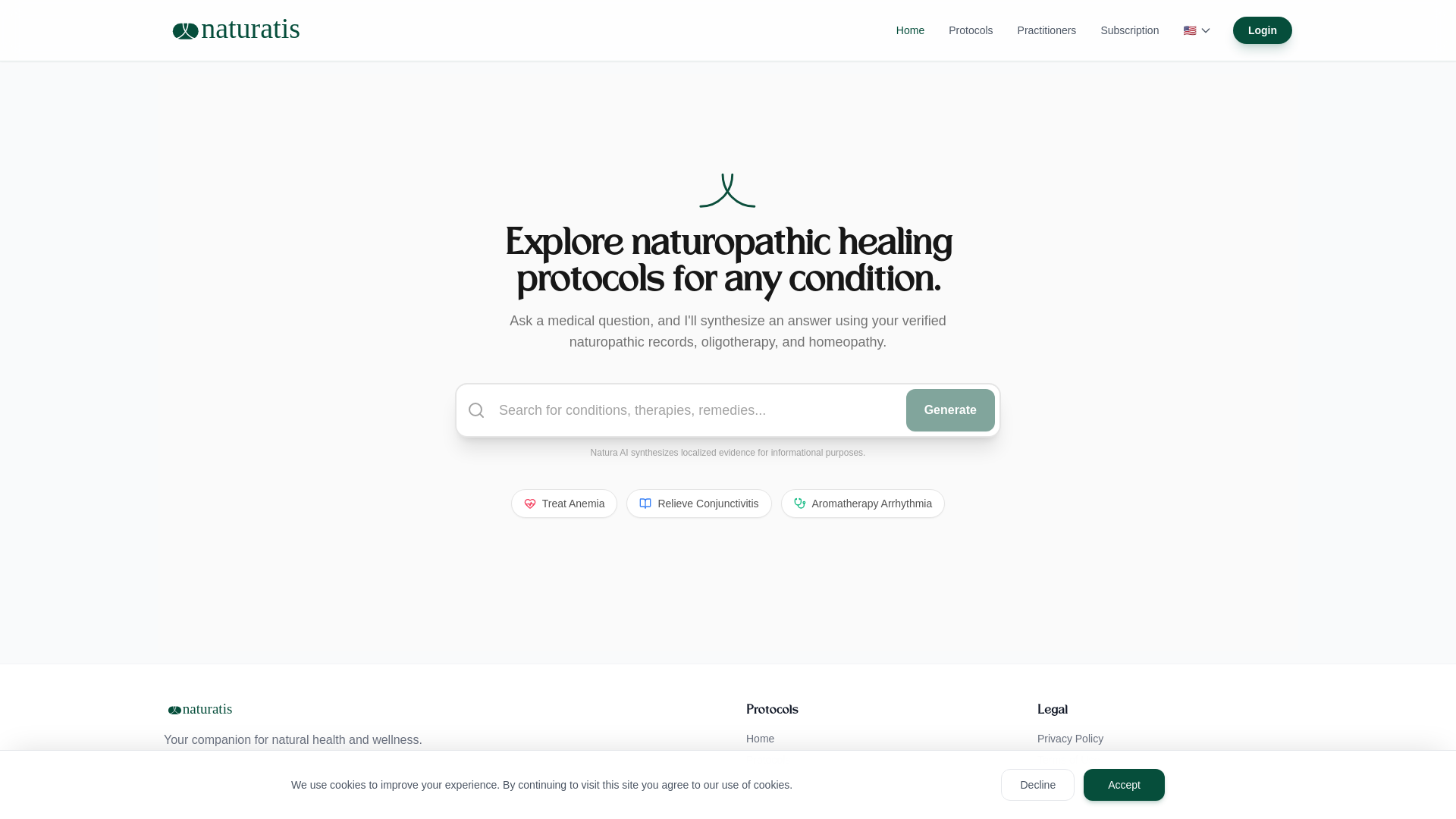 website screenshot of https://naturatis.com