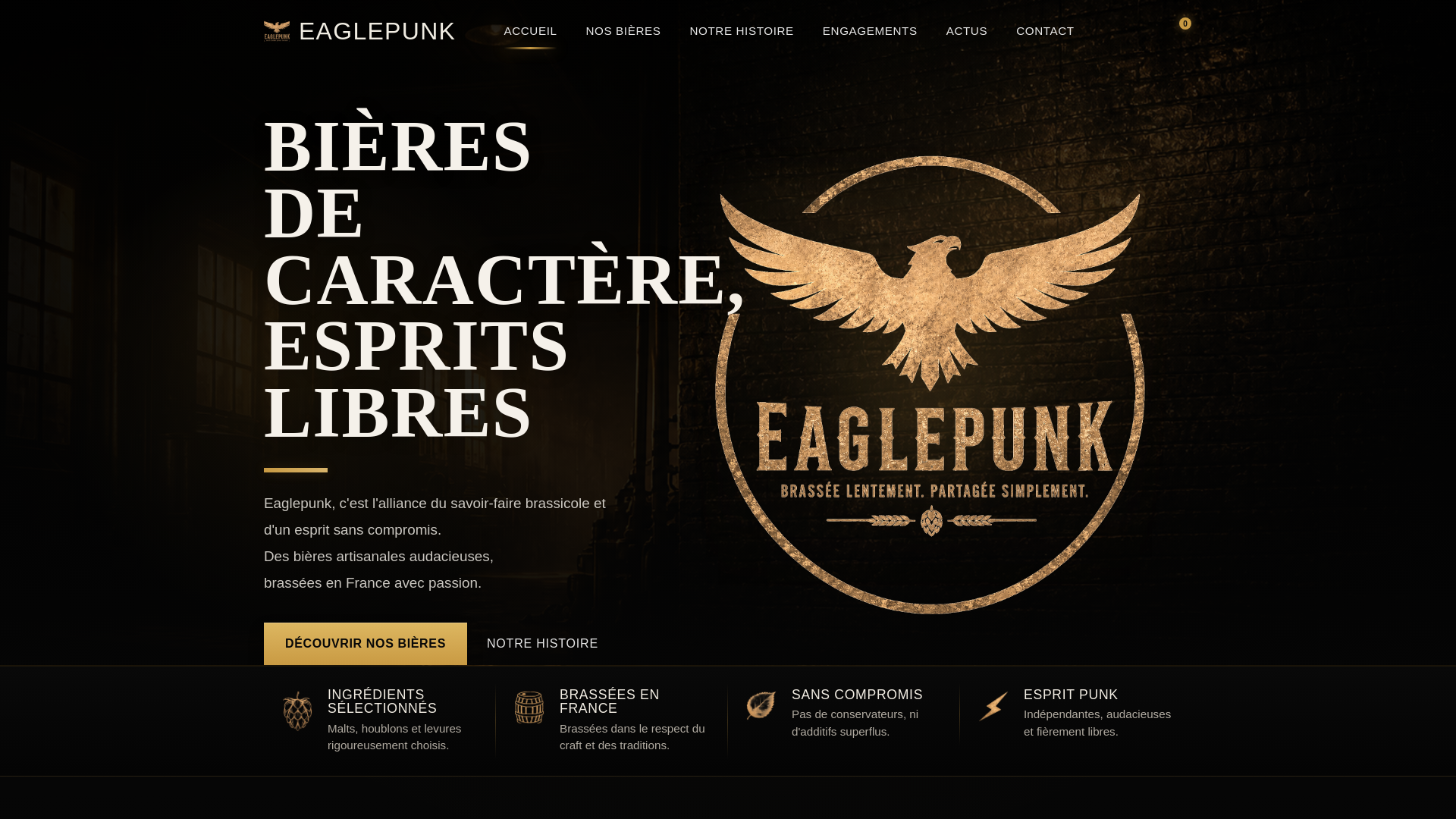 website screenshot of https://eaglepunk.life/