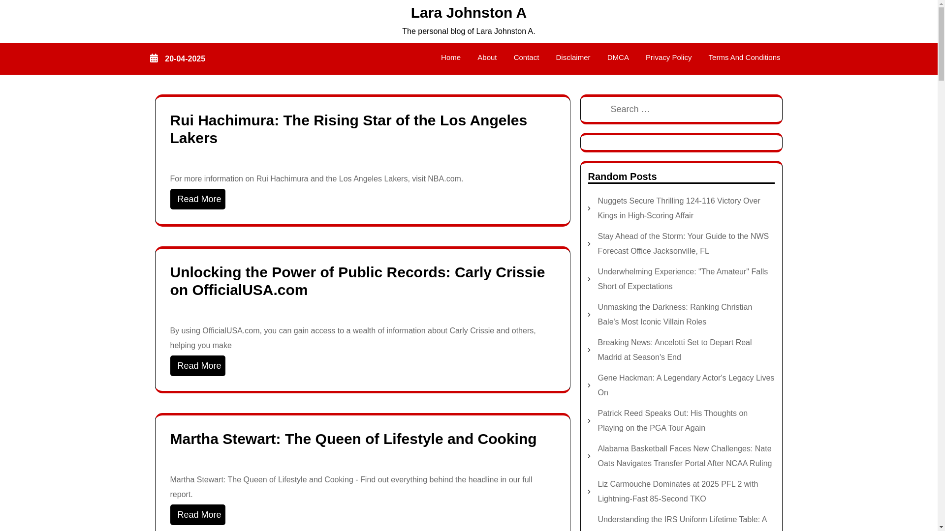 website screenshot of https://larajohnstona.pages.dev/