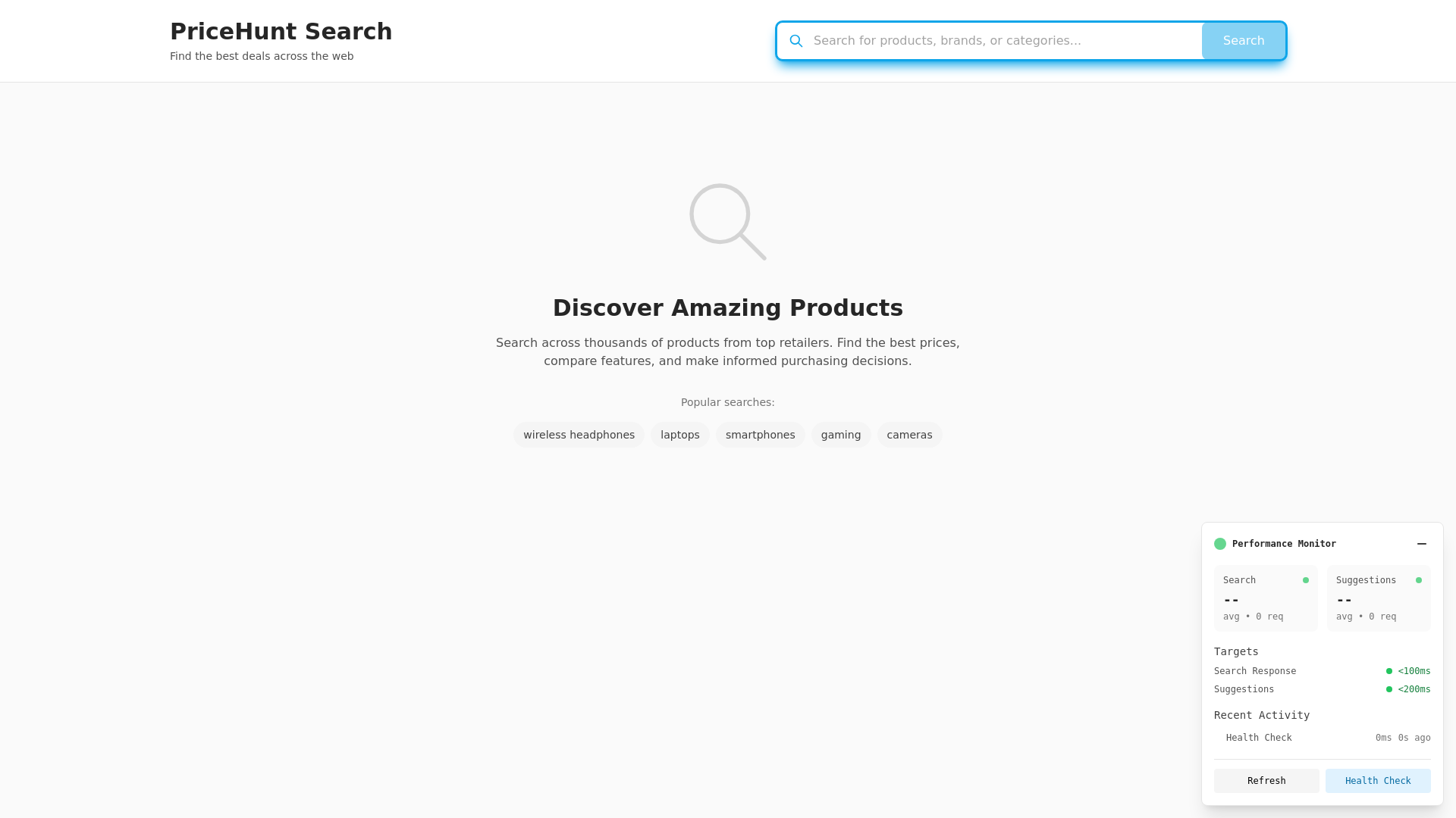 website screenshot of https://pricehunt-frontend-production.pages.dev/
