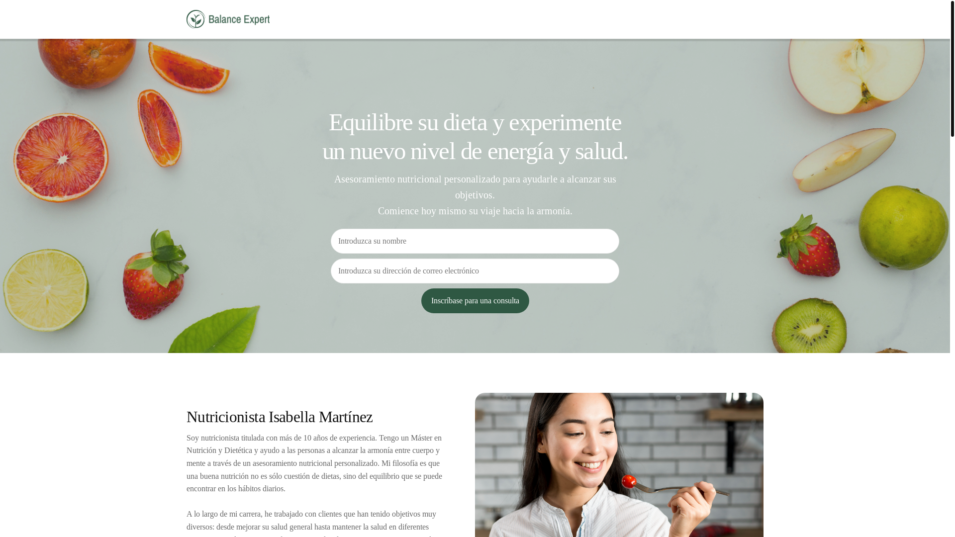 website screenshot of https://balanceexperta.info/