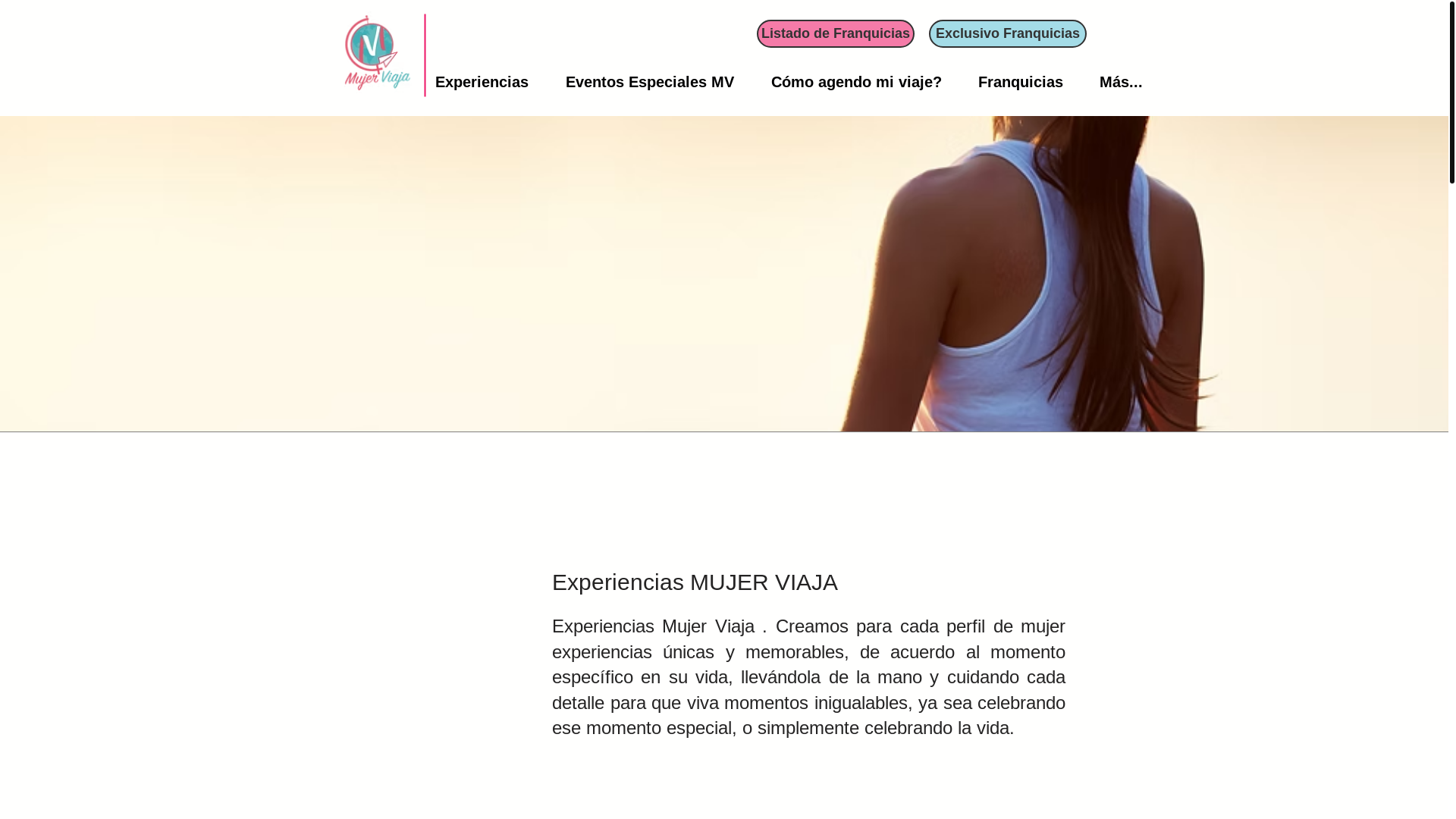 website screenshot of https://mujerviaja.net/