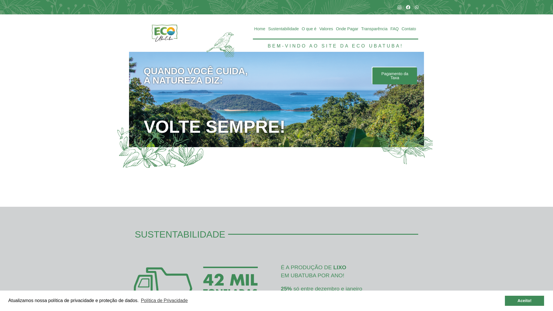 website screenshot of https://ecotaxas.org/