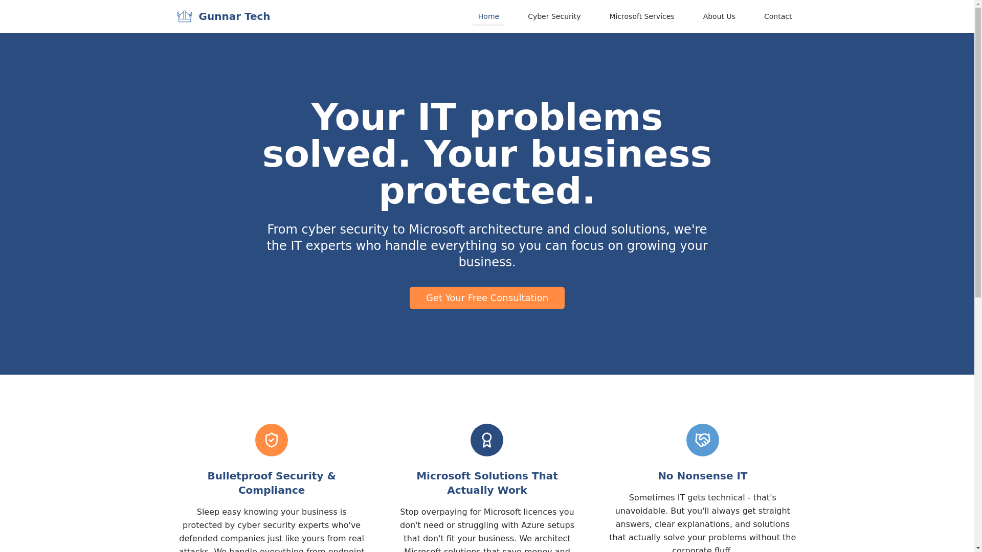 website screenshot of https://gunnar-tech-com.pages.dev/