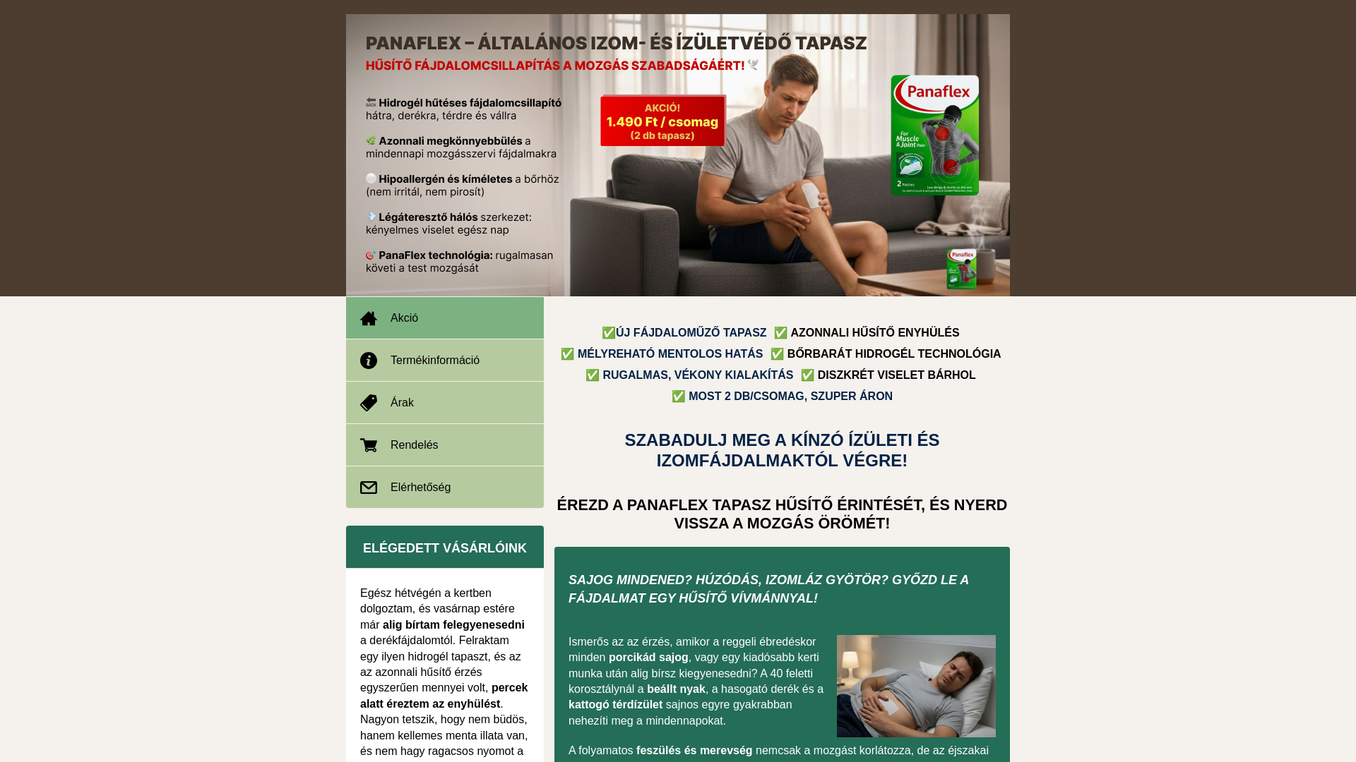 website screenshot of https://husito-tapasz.com