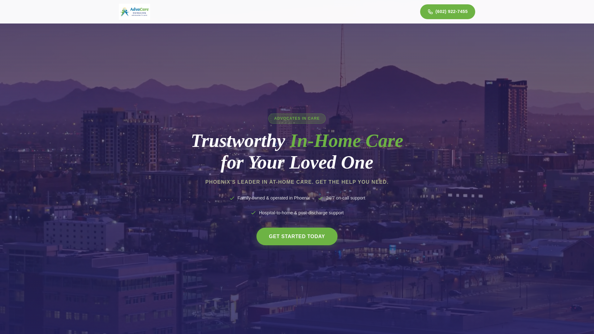 website screenshot of https://advacare-landing.pages.dev/