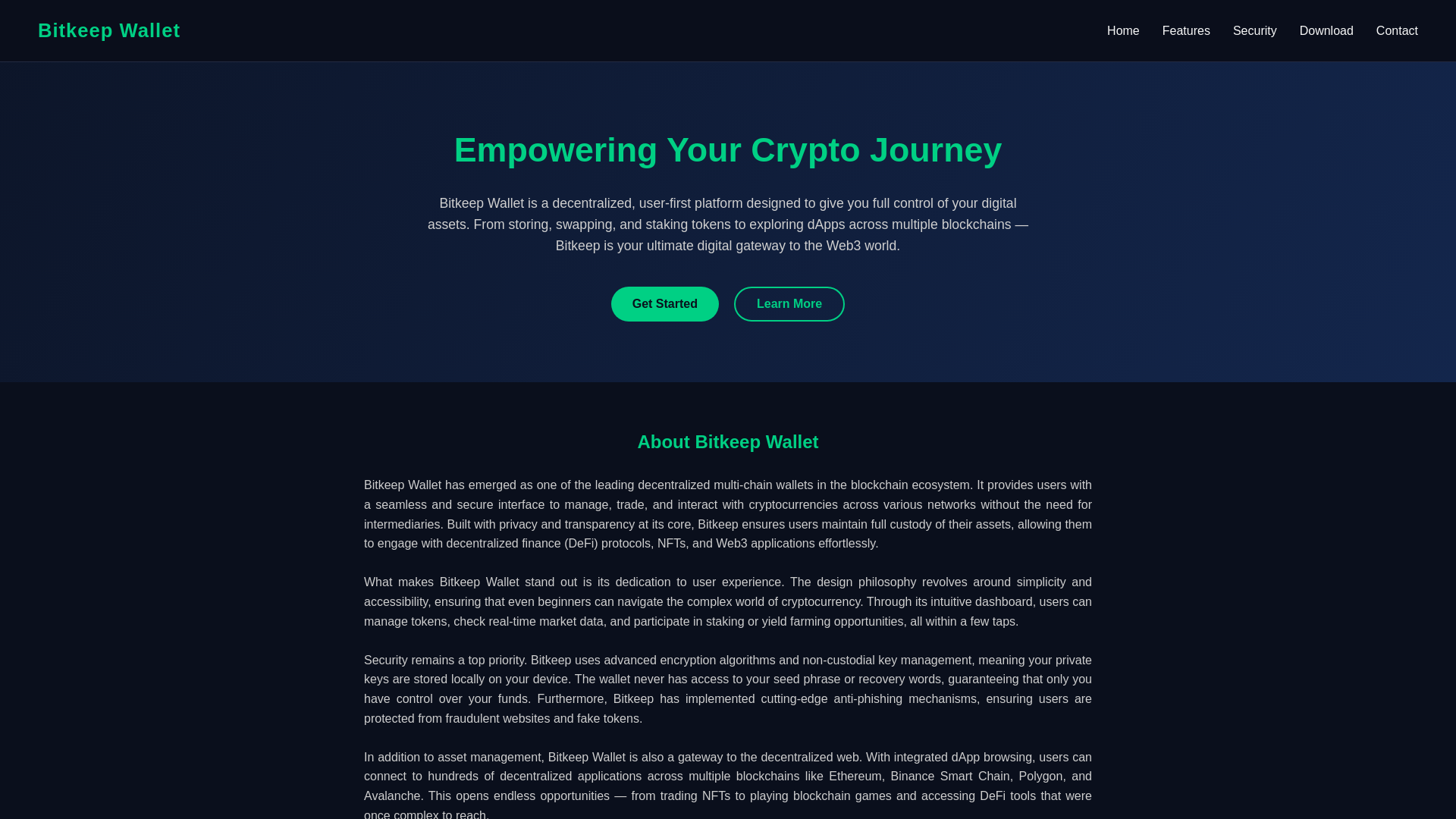 website screenshot of https://bitkeep-wallet-faq.pages.dev