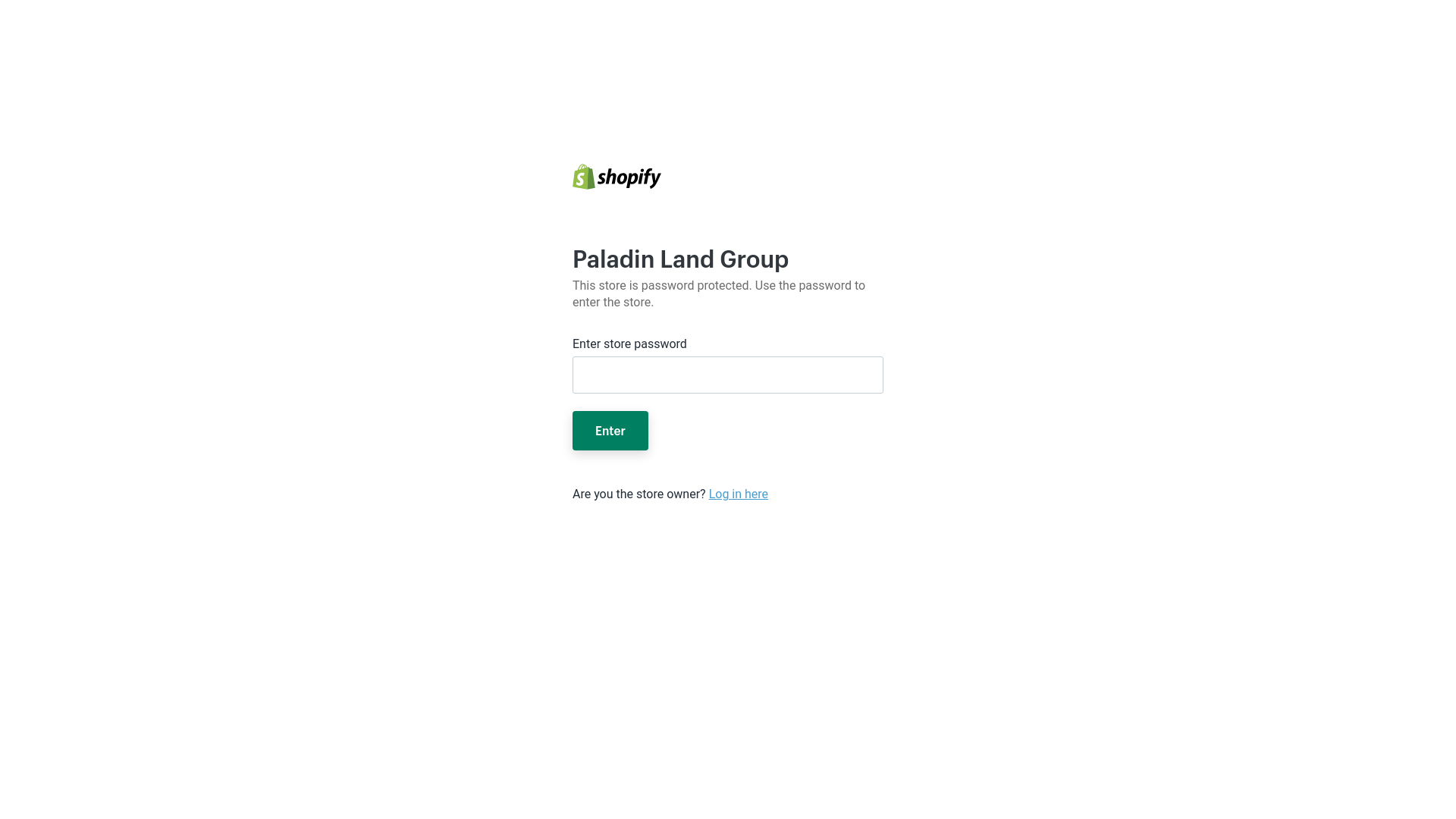website screenshot of https://paladin.land/