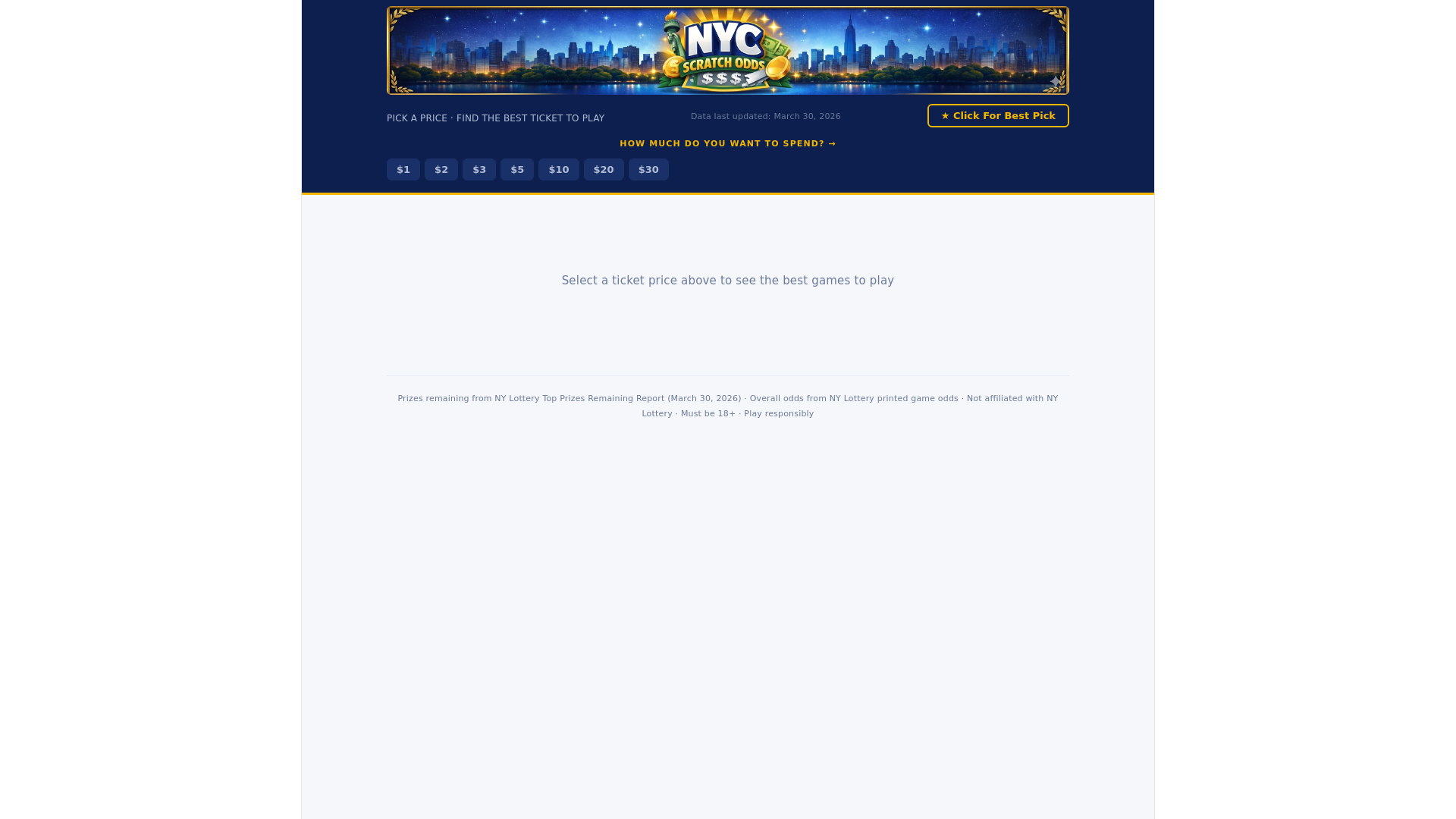 website screenshot of https://nycscratchodds.com/