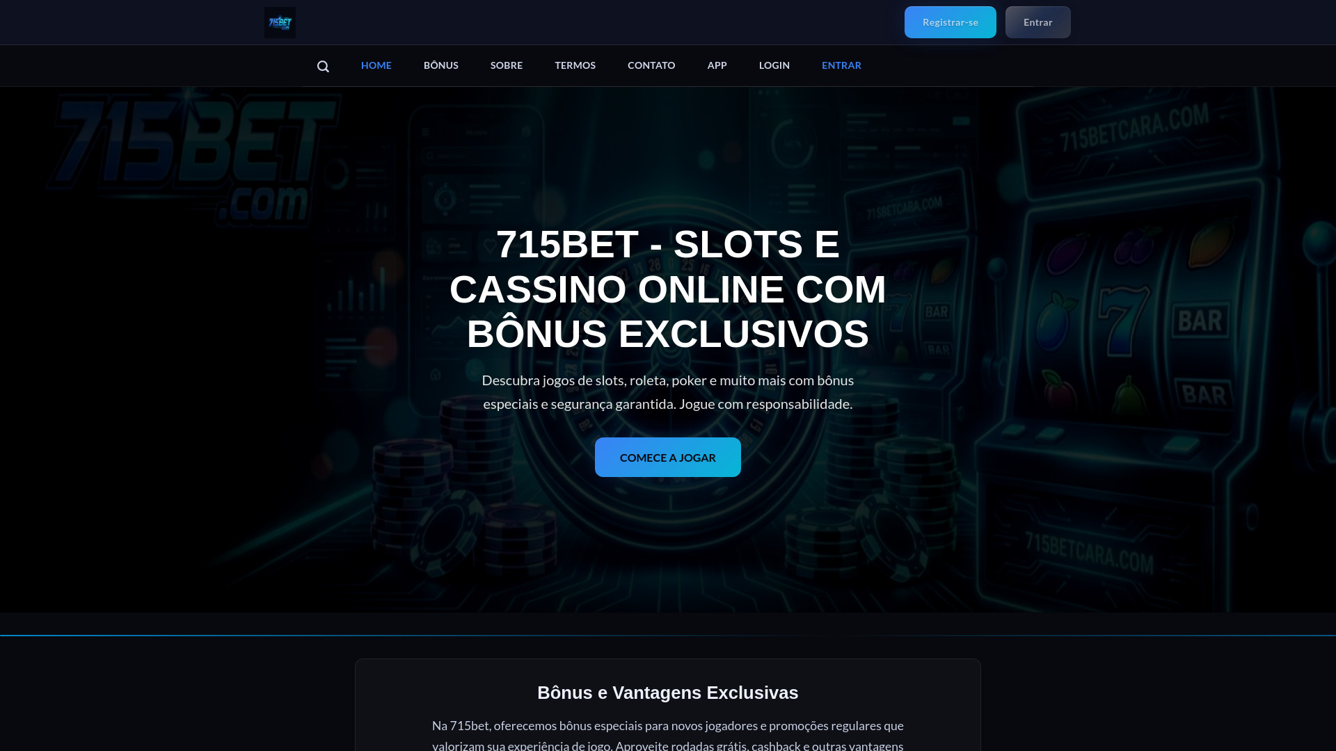 website screenshot of https://715betcara.com/