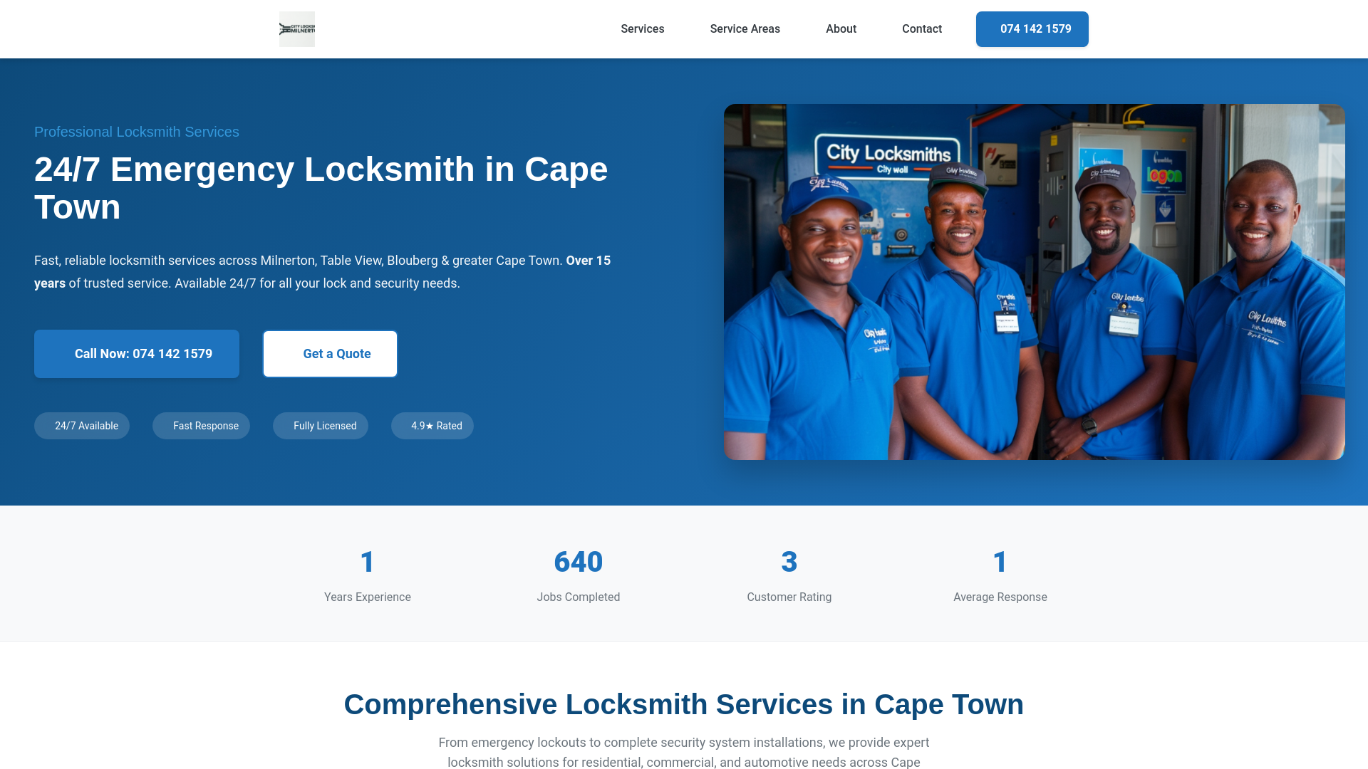 website screenshot of https://locksmithcapetown.pages.dev/