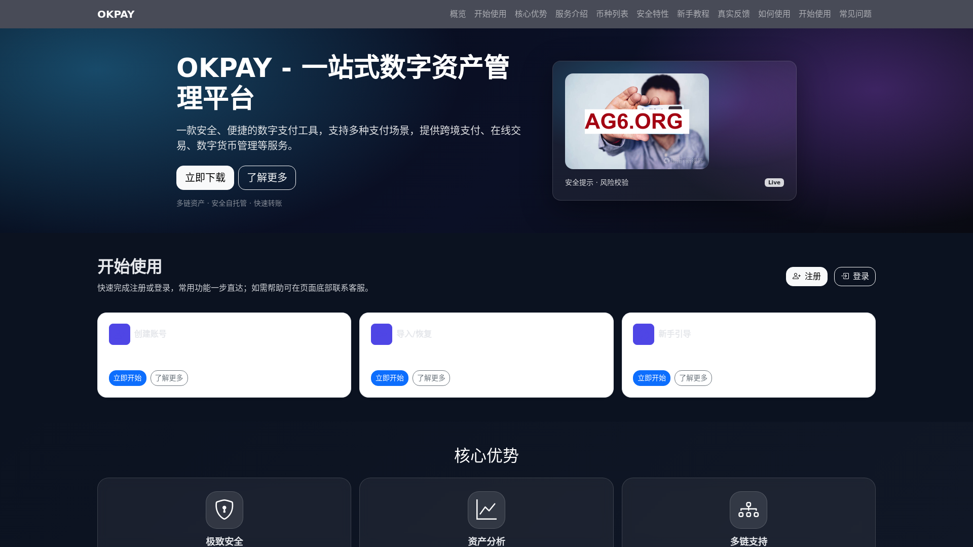 website screenshot of https://okpayguanwanggw.com.cn