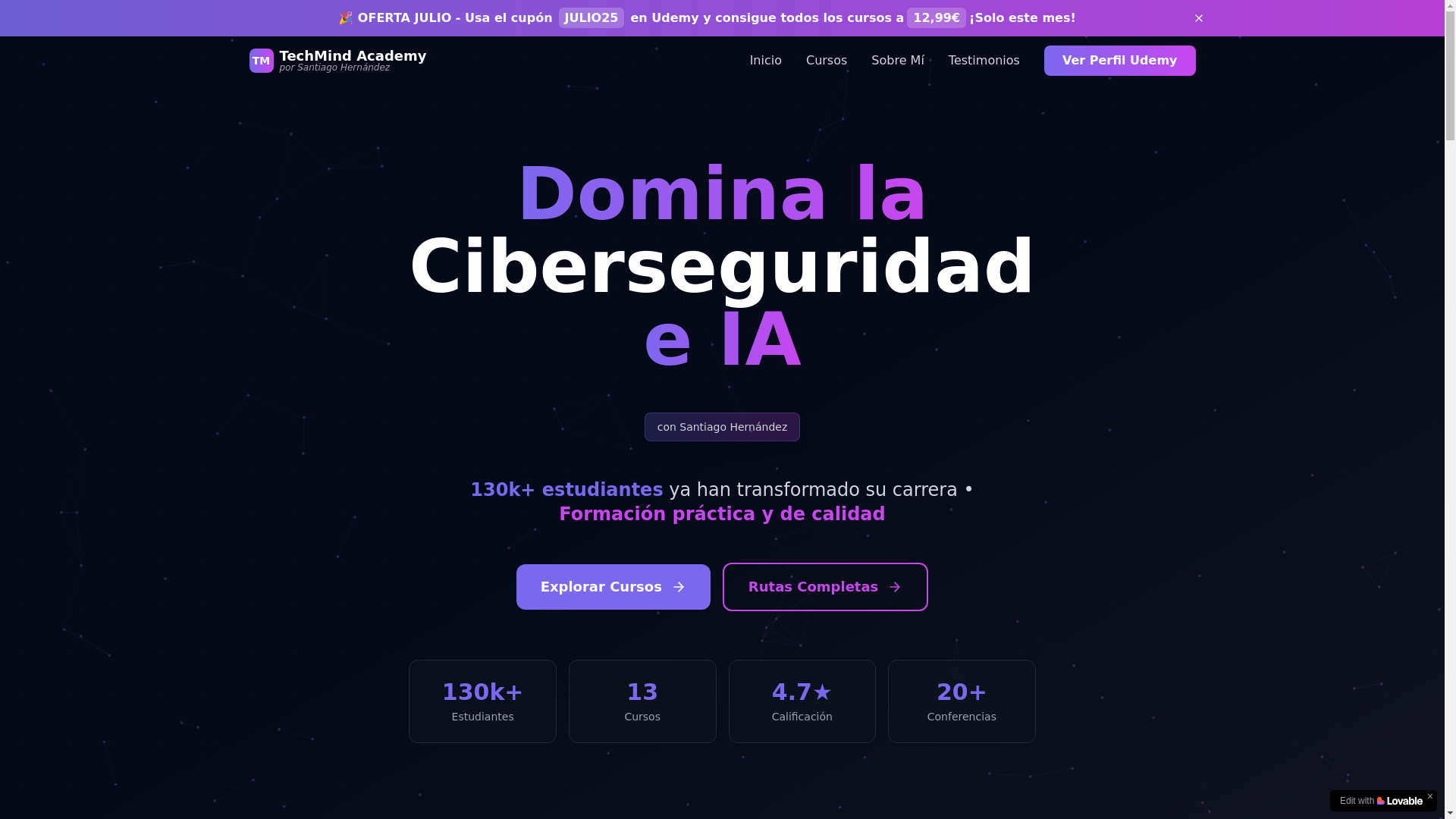 website screenshot of https://techmind.ac/