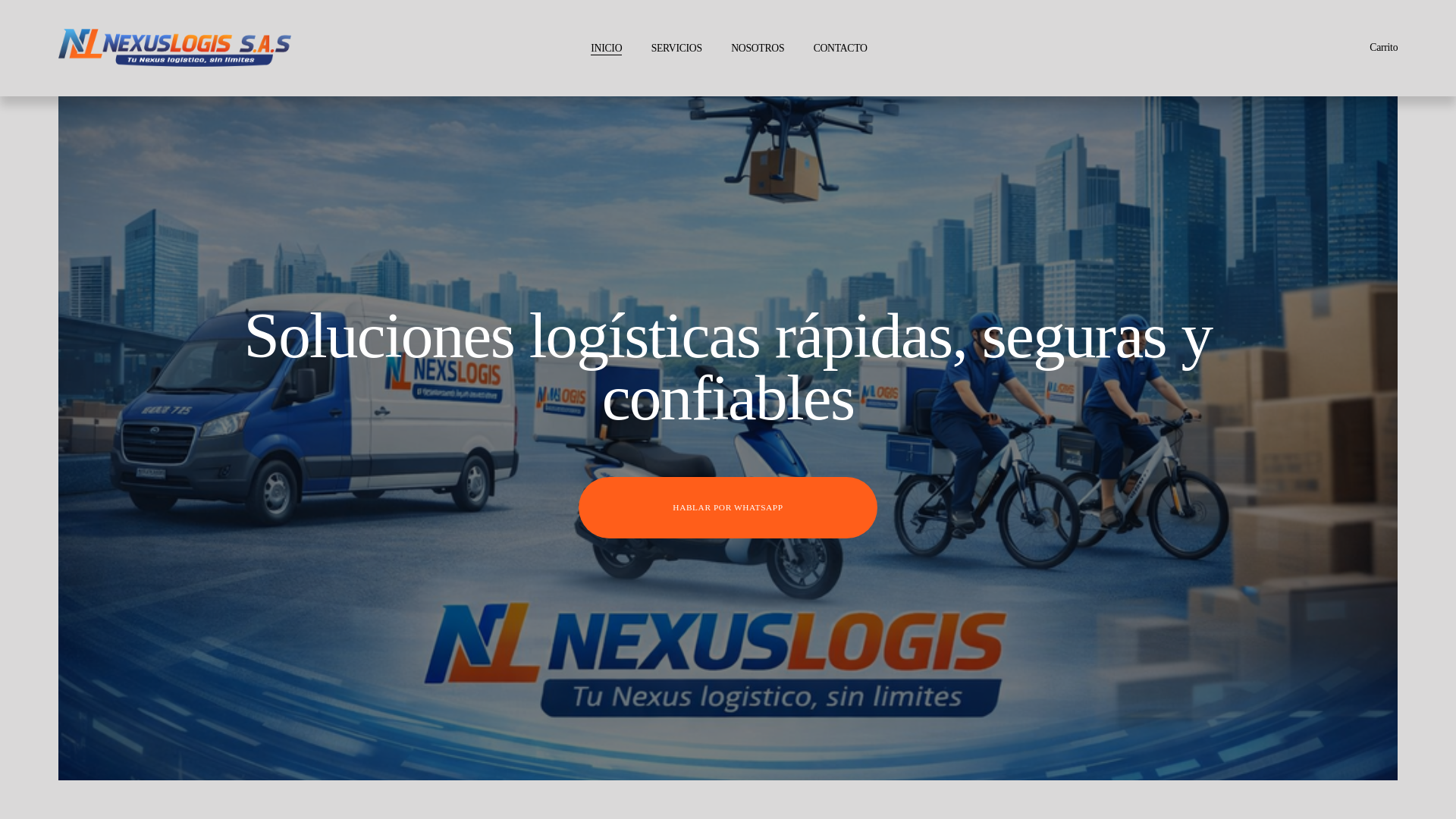 website screenshot of https://nexuslogissas.com/