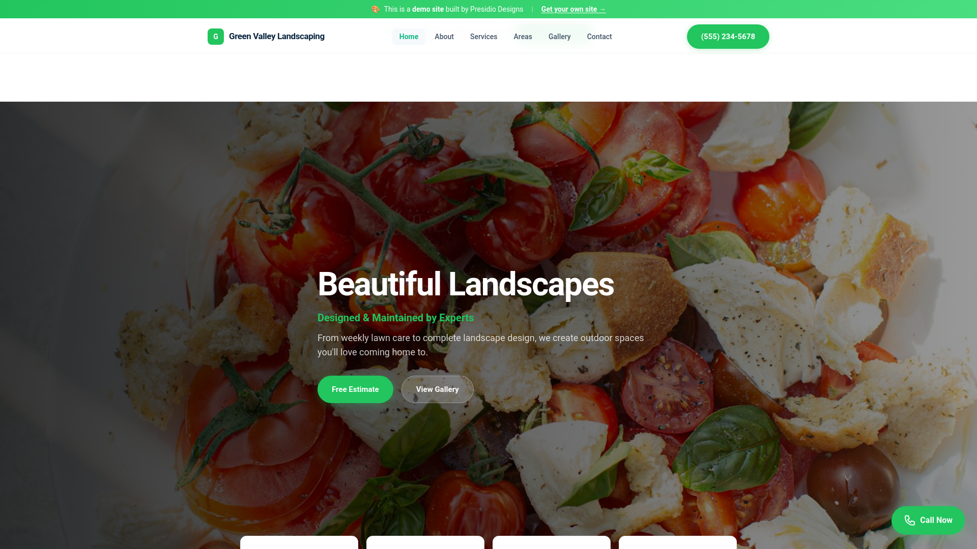 website screenshot of https://demo-landscaping-6ra.pages.dev/