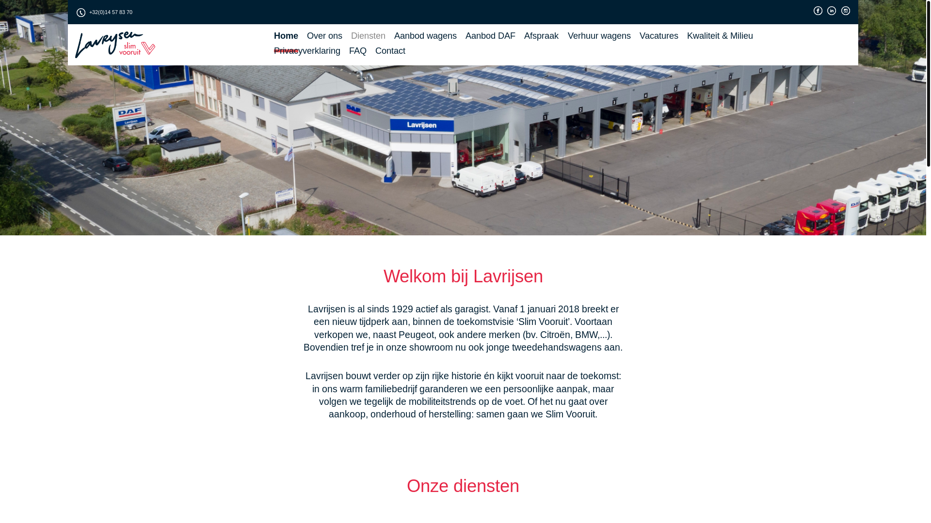 website screenshot of http://www.lavrijsen-geel.be/