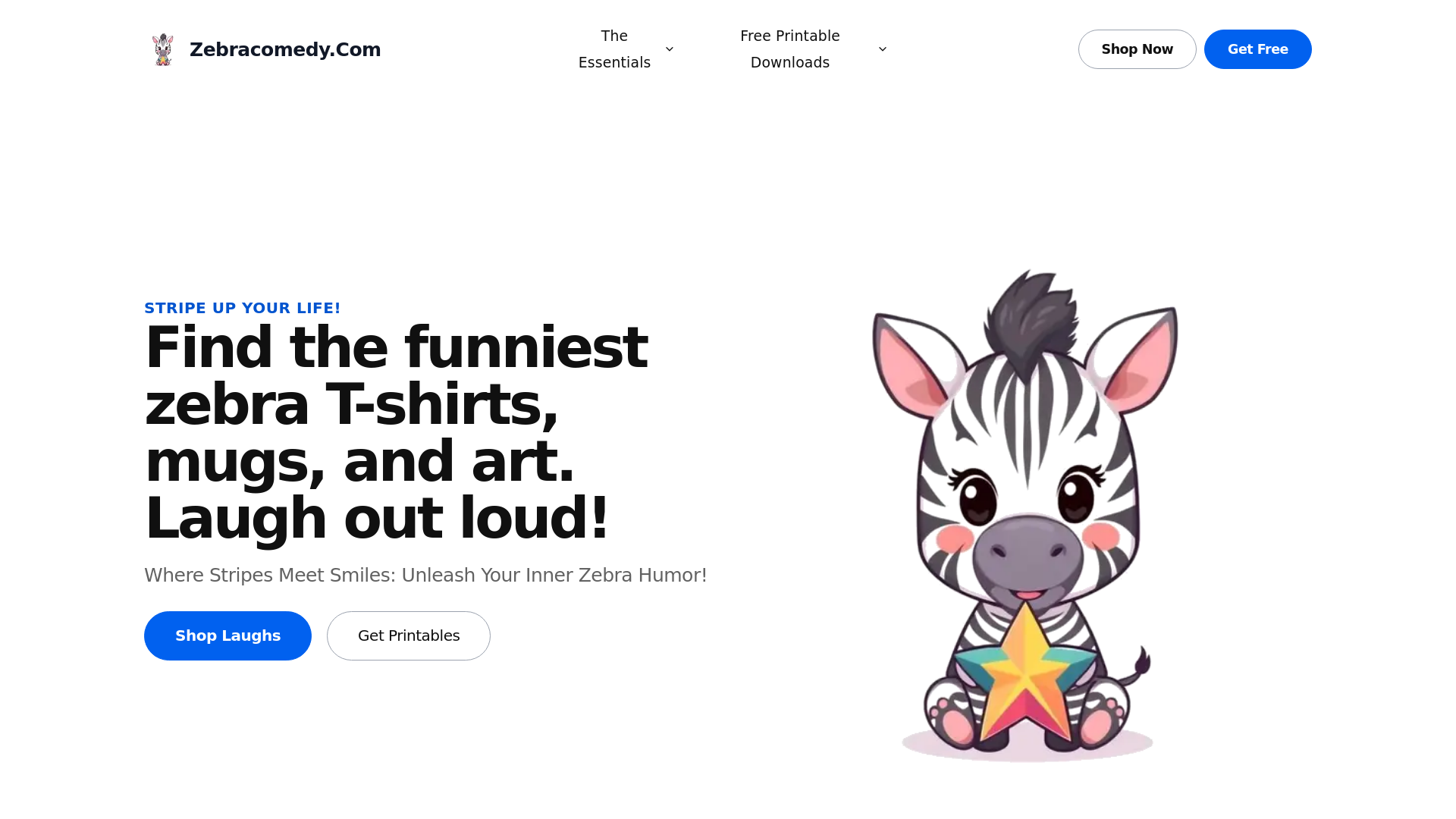 website screenshot of https://zebracomedy-com.pages.dev/