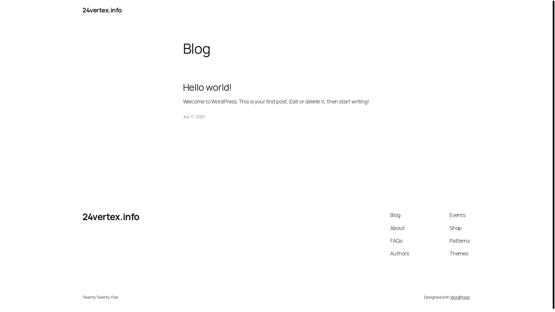 website screenshot of https://24vertex.info/