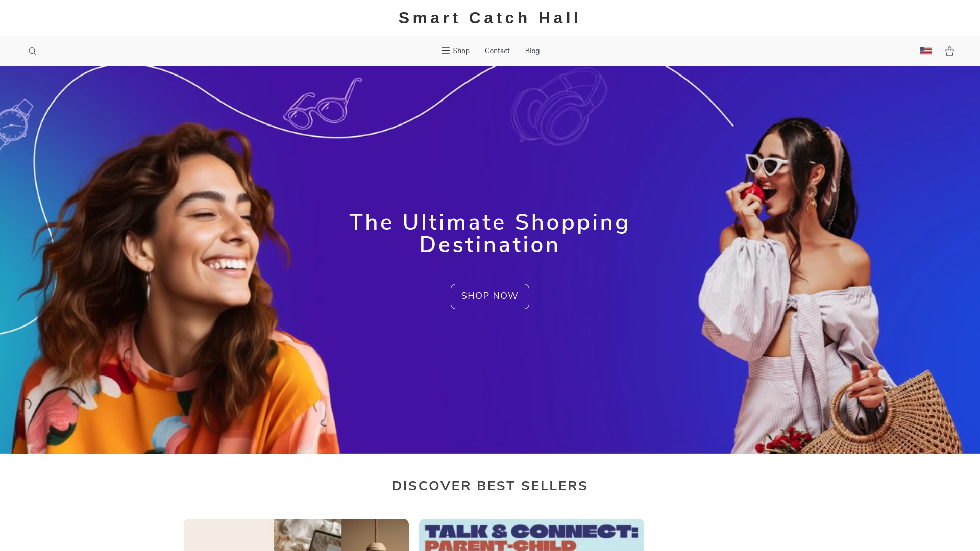 website screenshot of https://smartcatchhall.shop/