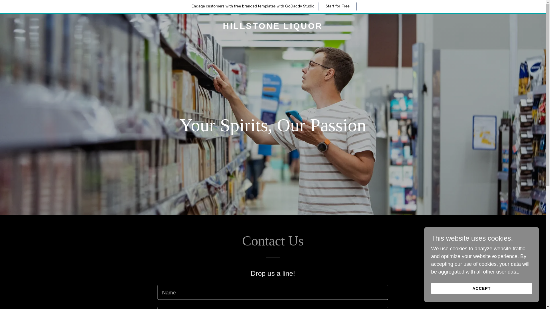 website screenshot of https://infohillstoneliquor.ca/