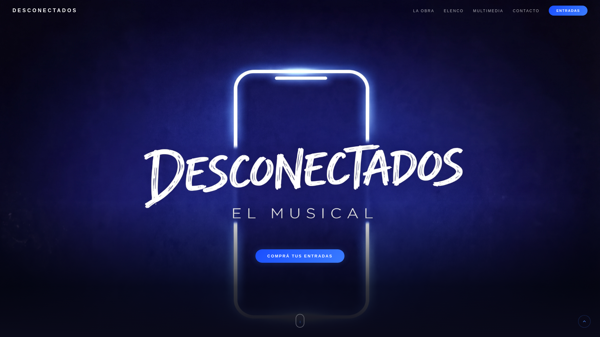 website screenshot of https://desconectadoselmusical.com